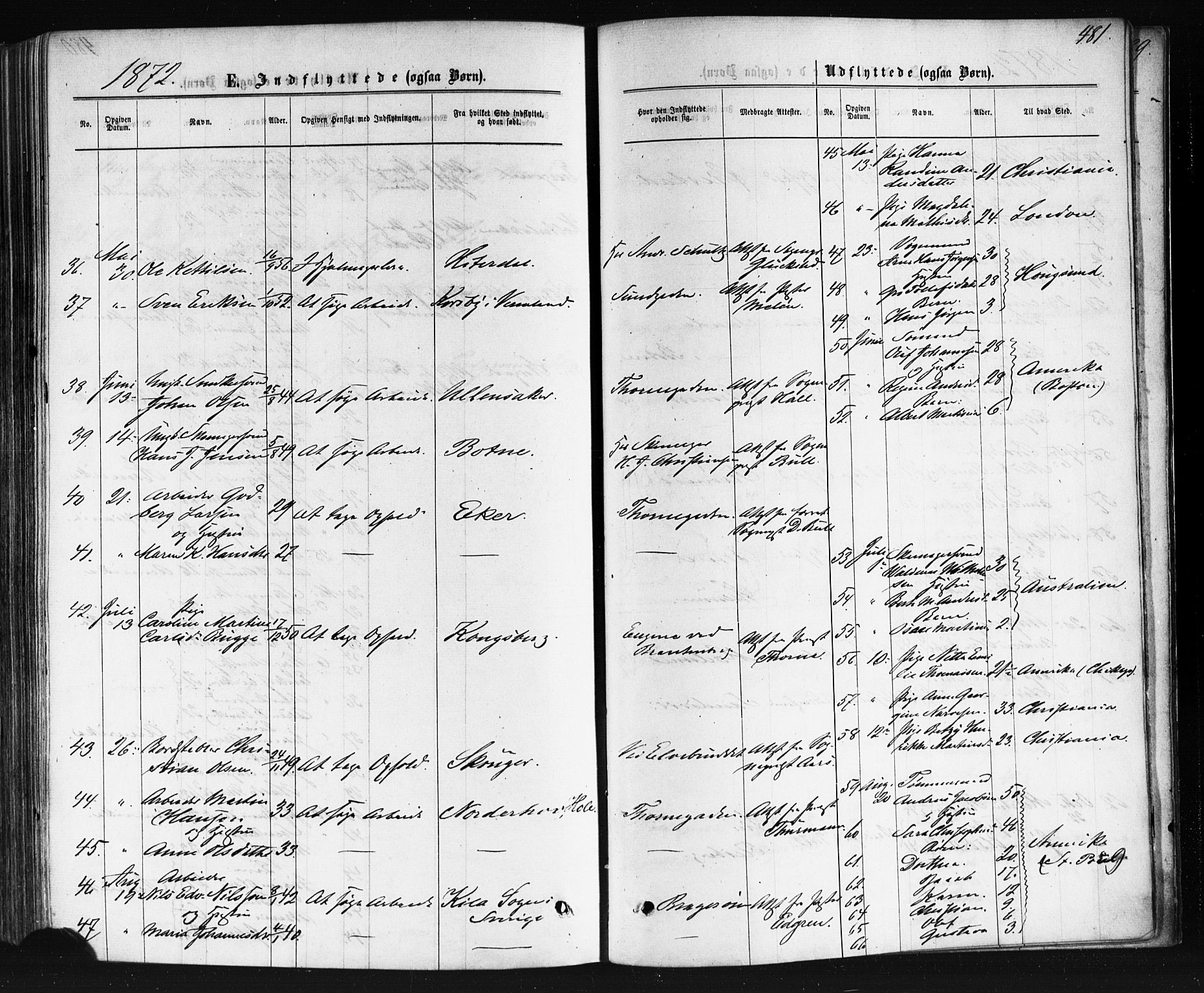 Bragernes kirkebøker, AV/SAKO-A-6/F/Fb/L0004: Parish register (official) no. II 4, 1869-1875, p. 481