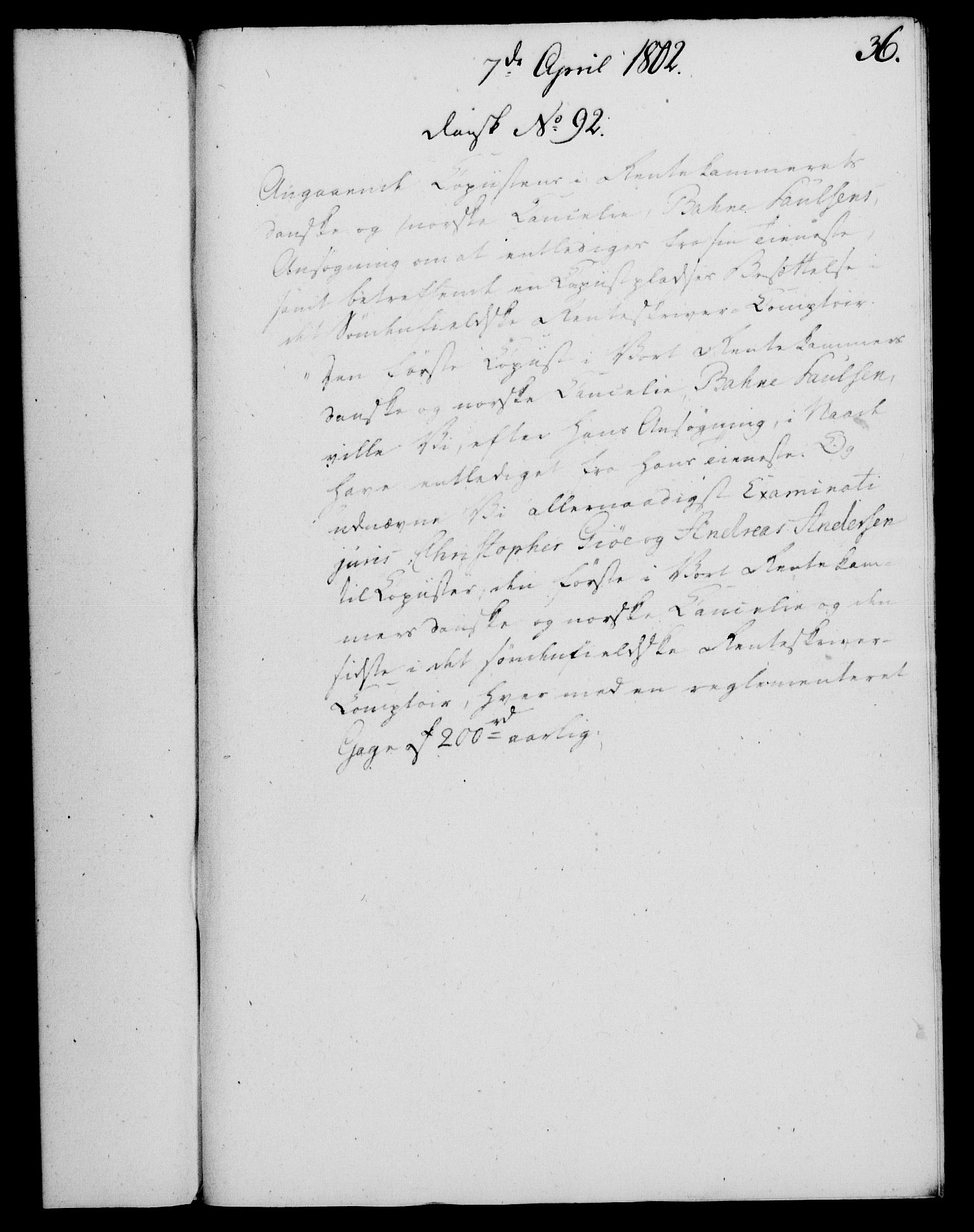 Rentekammeret, Kammerkanselliet, RA/EA-3111/G/Gf/Gfa/L0084: Norsk relasjons- og resolusjonsprotokoll (merket RK 52.84), 1802, p. 225