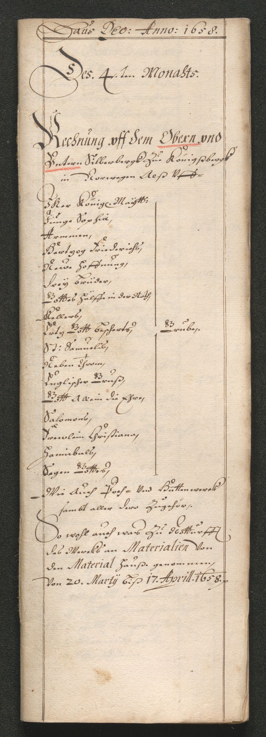 Kongsberg Sølvverk 1623-1816, SAKO/EA-3135/001/D/Dc/Dcd/L0033: Utgiftsregnskap for gruver m.m. , 1658, p. 206