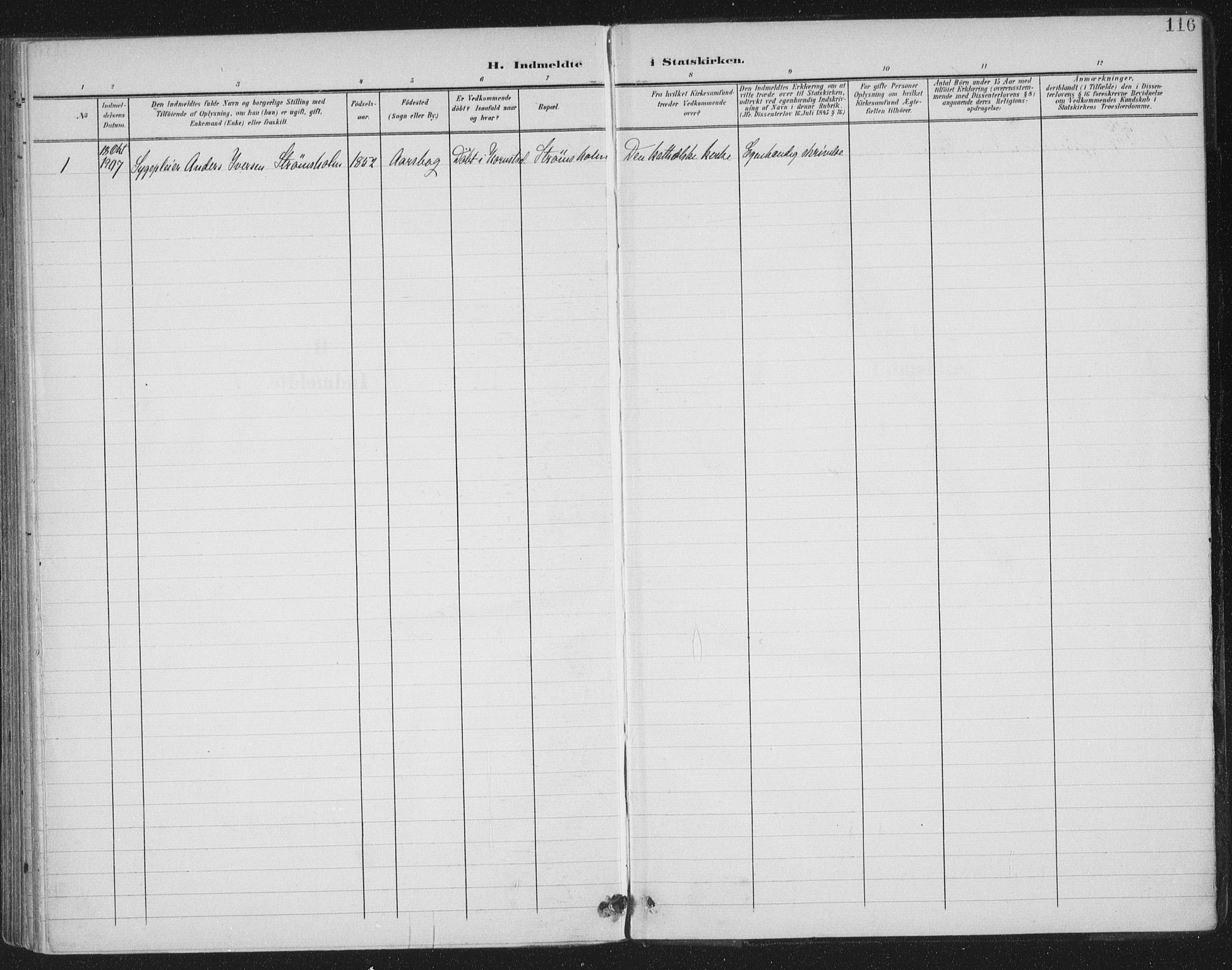 Ministerialprotokoller, klokkerbøker og fødselsregistre - Møre og Romsdal, SAT/A-1454/570/L0833: Parish register (official) no. 570A07, 1901-1914, p. 116