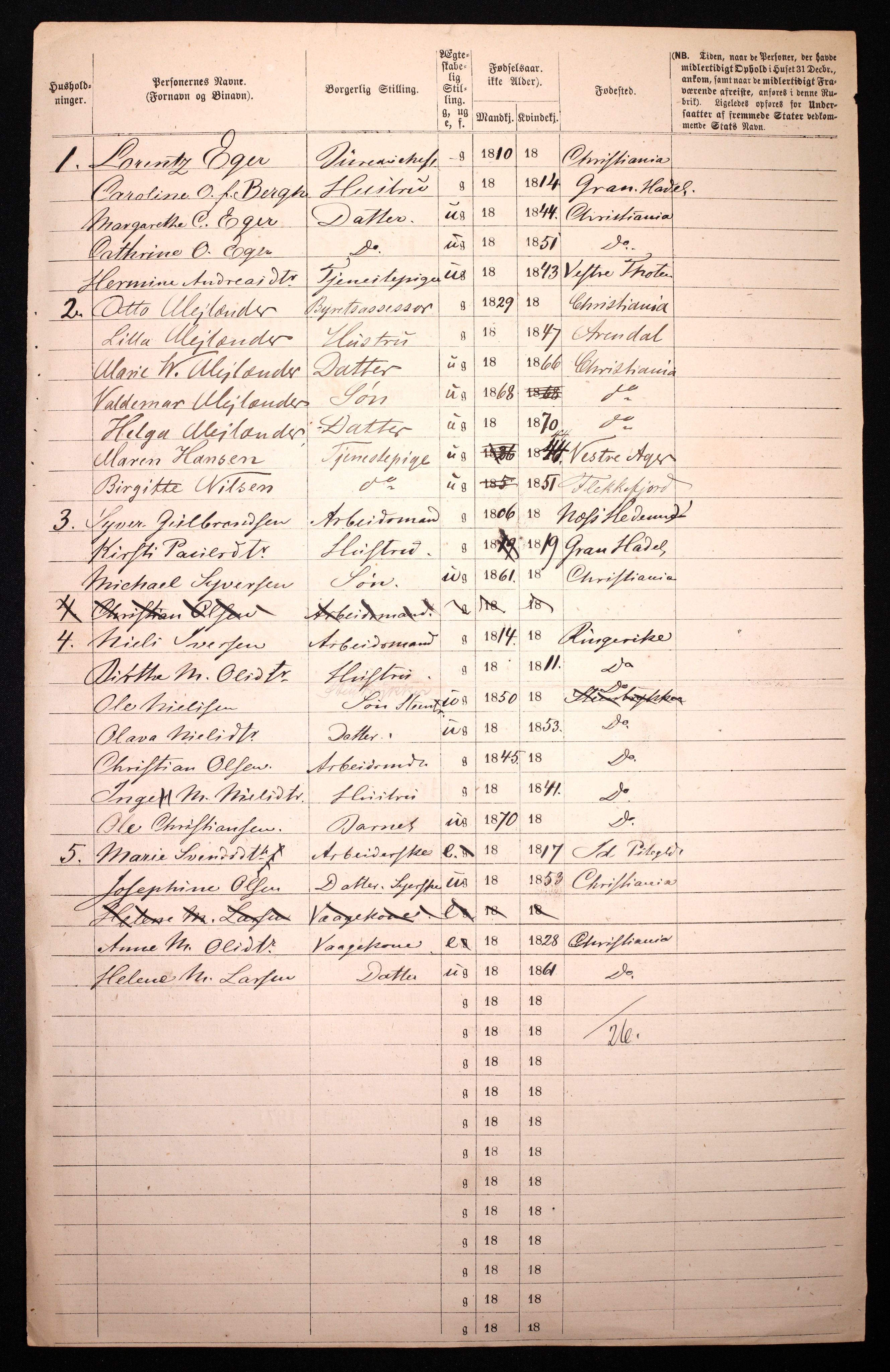 RA, 1870 census for 0301 Kristiania, 1870, p. 423