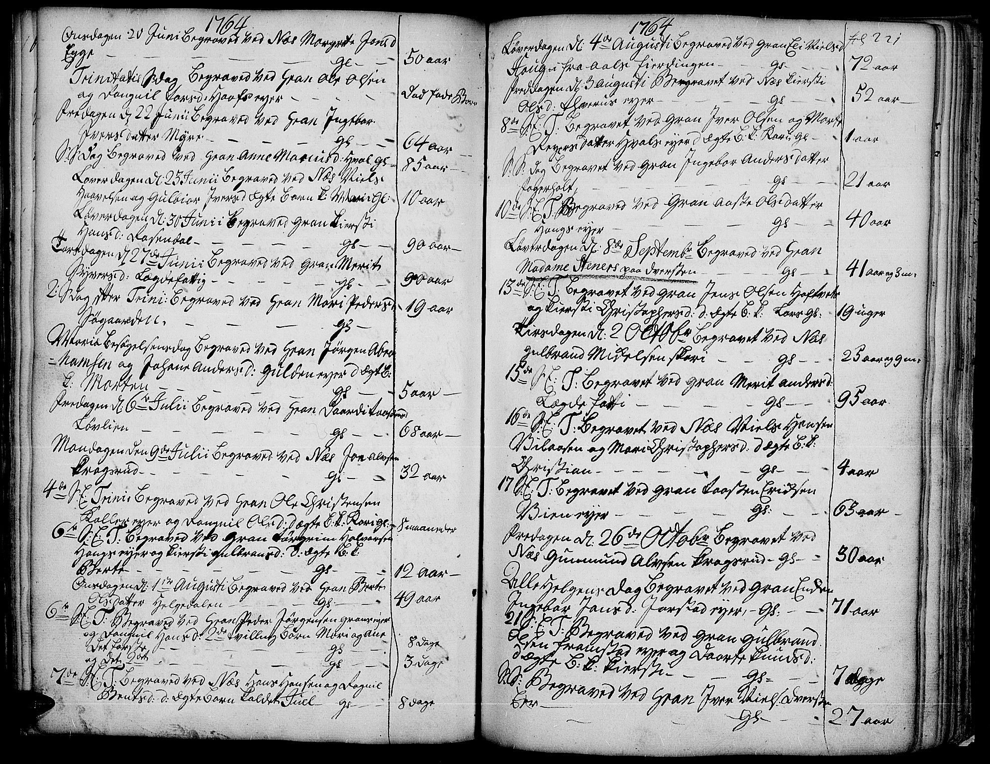 Gran prestekontor, AV/SAH-PREST-112/H/Ha/Haa/L0004: Parish register (official) no. 4, 1759-1775, p. 221