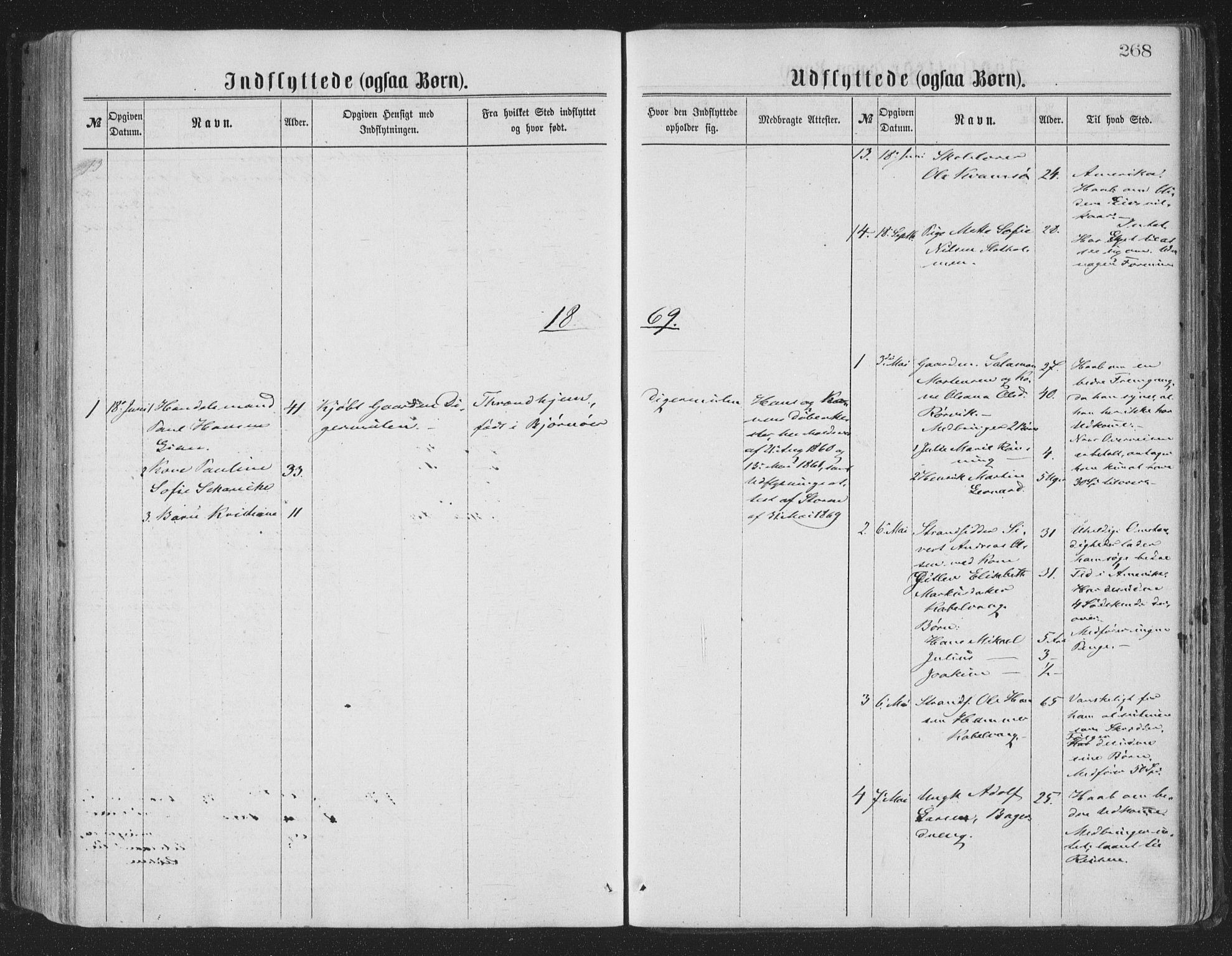 Ministerialprotokoller, klokkerbøker og fødselsregistre - Nordland, AV/SAT-A-1459/874/L1057: Parish register (official) no. 874A01, 1866-1877, p. 268