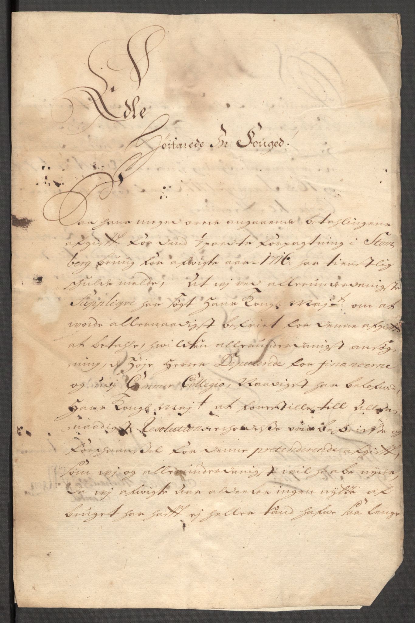 Rentekammeret inntil 1814, Reviderte regnskaper, Fogderegnskap, AV/RA-EA-4092/R01/L0023: Fogderegnskap Idd og Marker, 1715-1716, p. 392