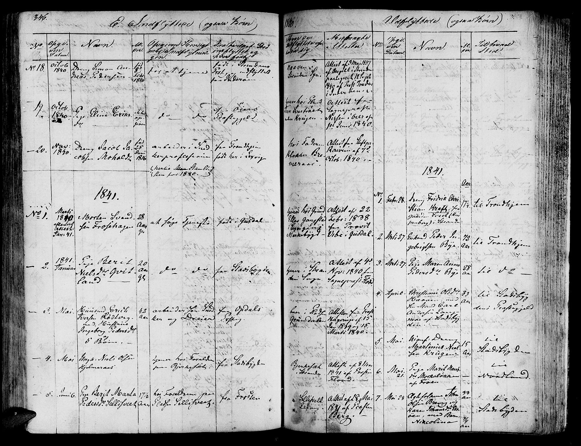 Ministerialprotokoller, klokkerbøker og fødselsregistre - Nord-Trøndelag, AV/SAT-A-1458/701/L0006: Parish register (official) no. 701A06, 1825-1841, p. 346