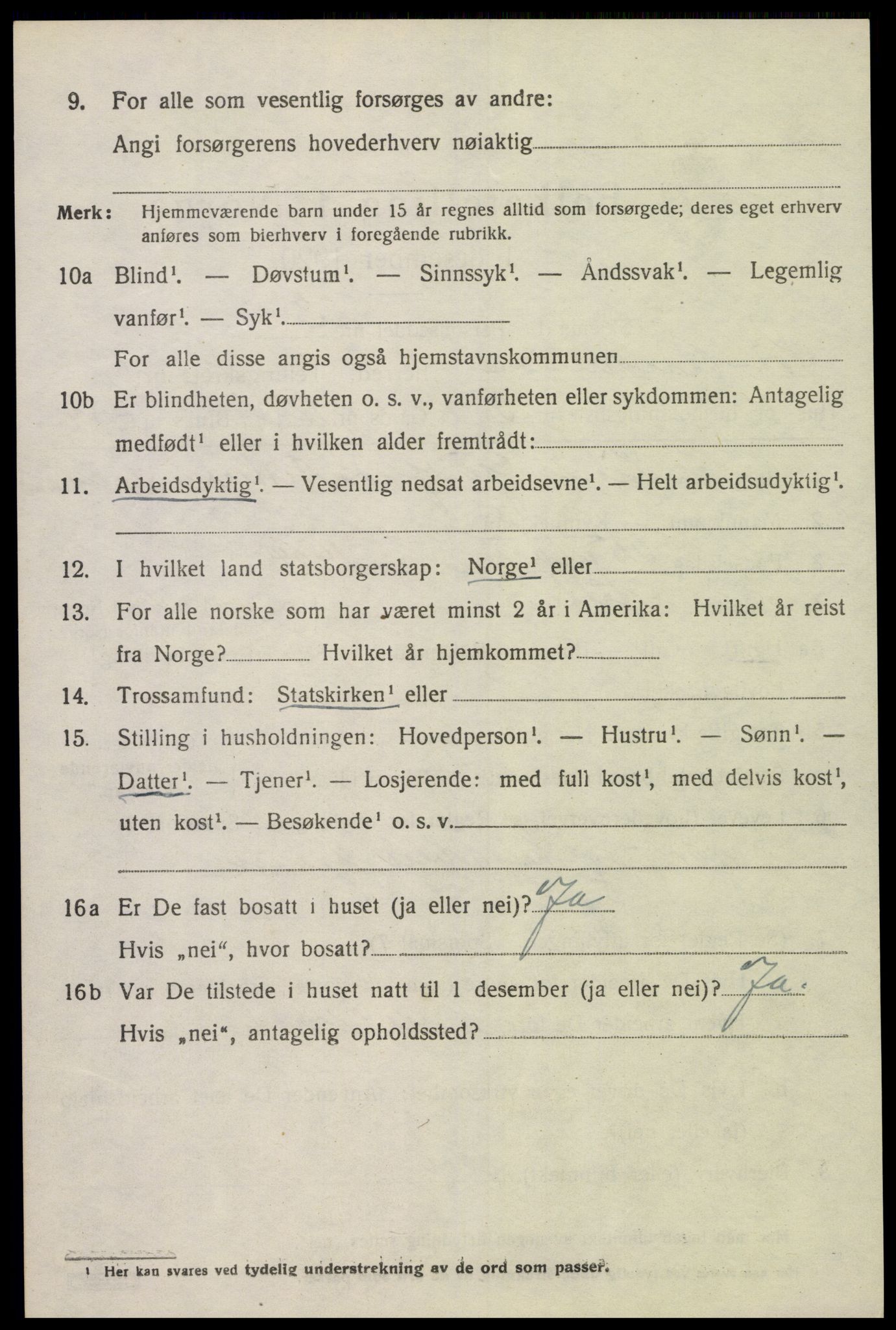 SAK, 1920 census for Sør-Audnedal, 1920, p. 6632