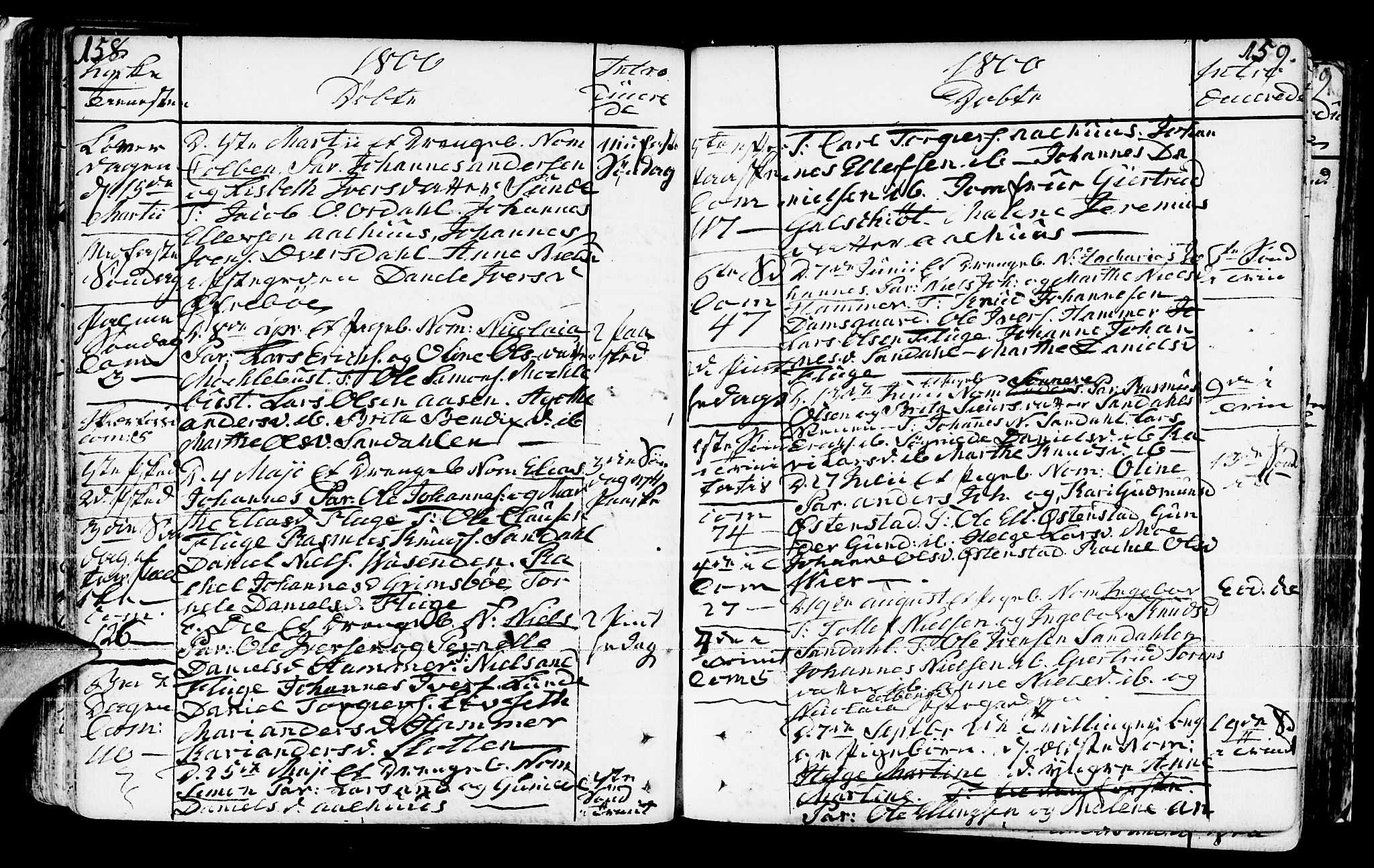 Jølster sokneprestembete, SAB/A-80701/H/Haa/Haaa/L0005: Parish register (official) no. A 5, 1790-1821, p. 158-159