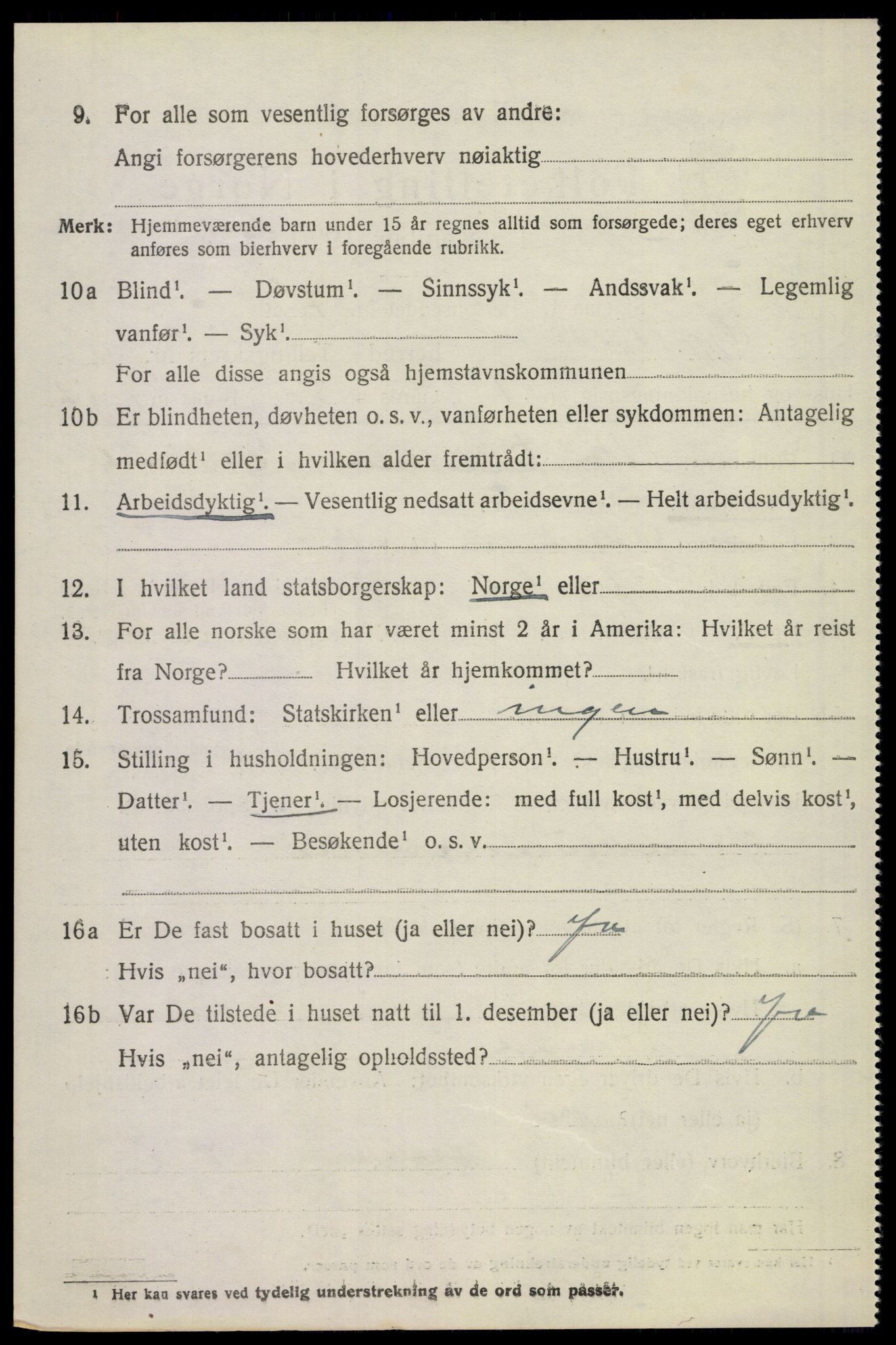 SAST, 1920 census for Gjesdal, 1920, p. 3403