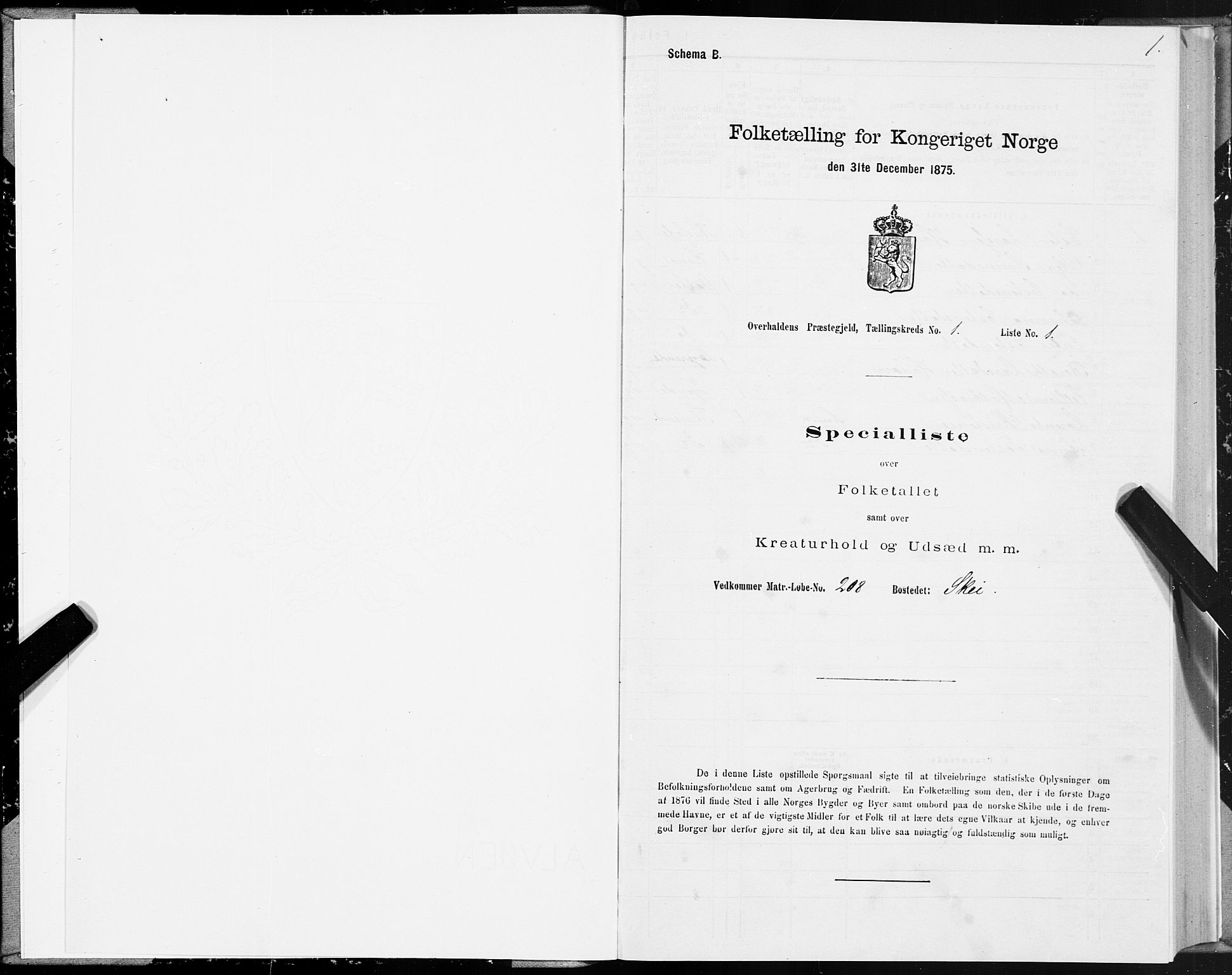 SAT, 1875 census for 1744P Overhalla, 1875, p. 1001