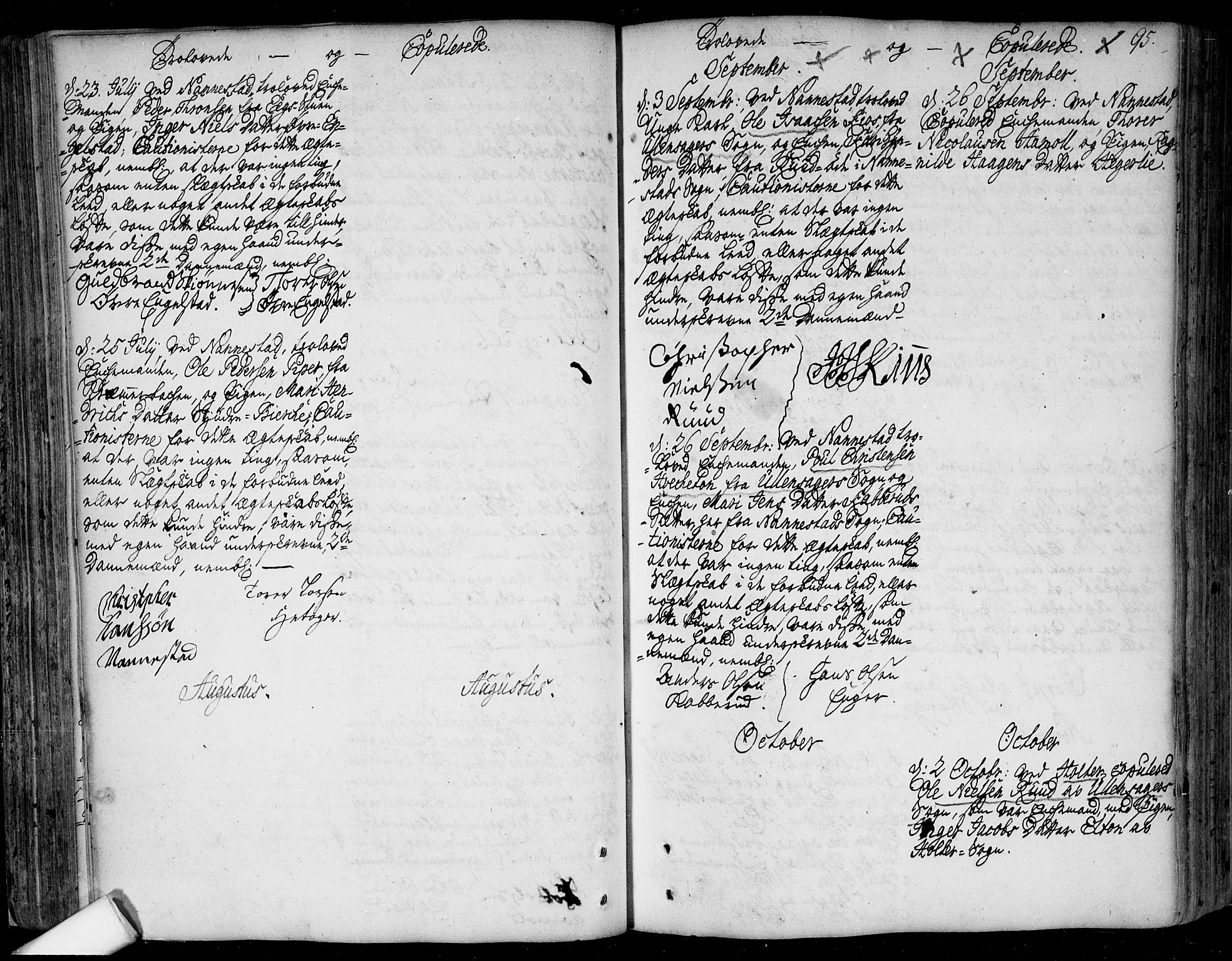 Nannestad prestekontor Kirkebøker, AV/SAO-A-10414a/F/Fa/L0006: Parish register (official) no. I 6, 1739-1754, p. 95