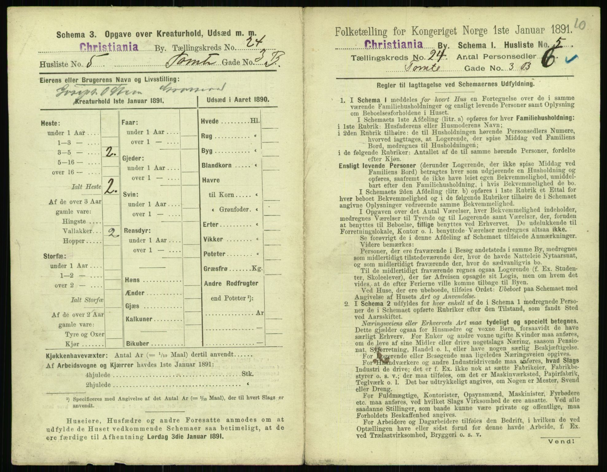RA, 1891 census for 0301 Kristiania, 1891, p. 11534