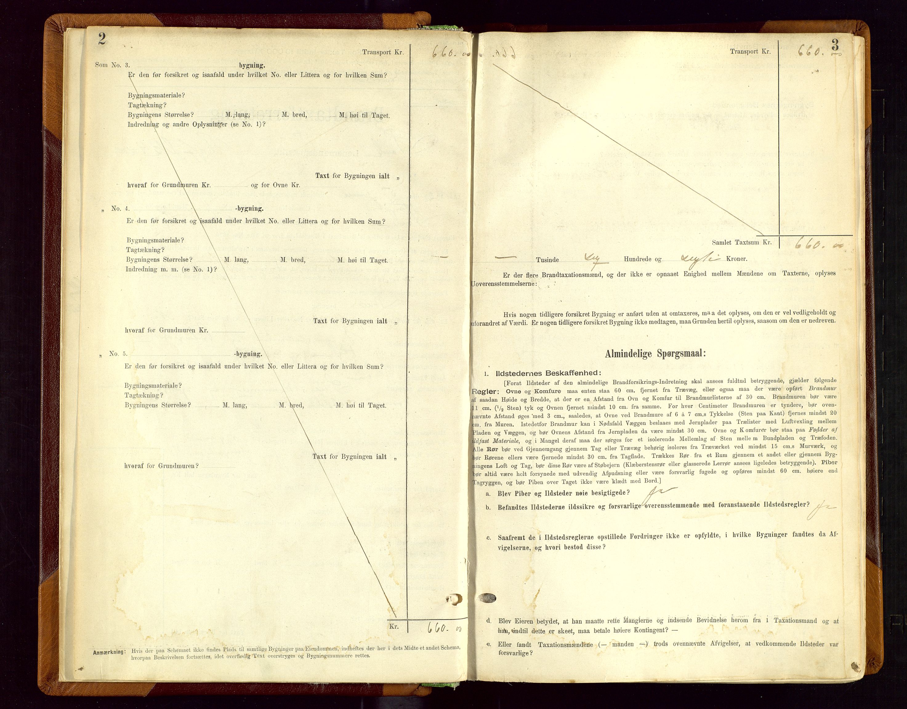 Sauda lensmannskontor, SAST/A-100177/Gob/L0001: Branntakstprotokoll - skjematakst, 1894-1914, p. 2-3