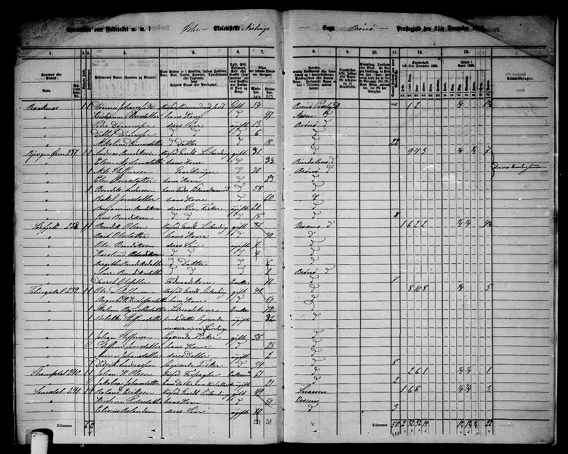 RA, 1865 census for Brønnøy, 1865, p. 210