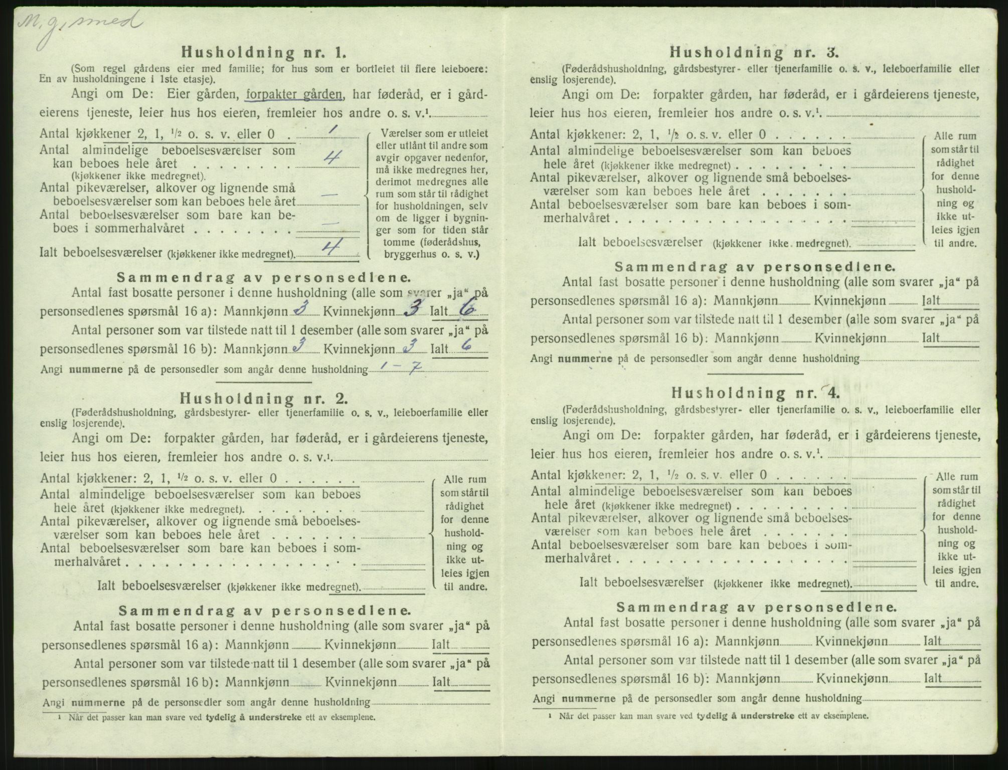 SAK, 1920 census for Holt, 1920, p. 715