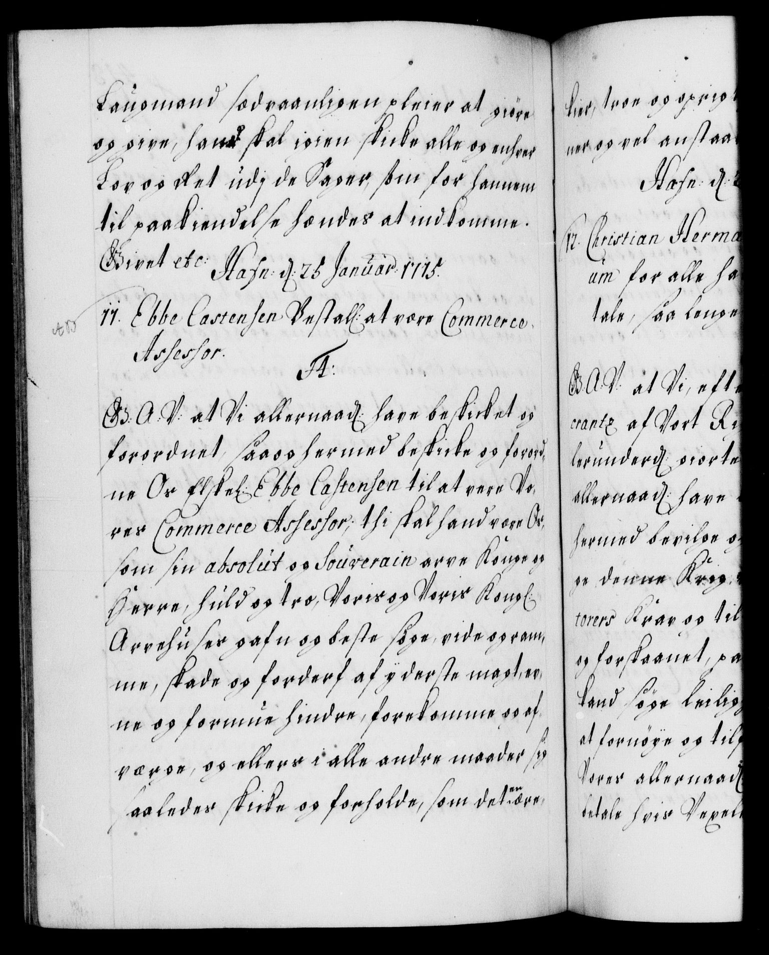 Danske Kanselli 1572-1799, AV/RA-EA-3023/F/Fc/Fca/Fcaa/L0021: Norske registre, 1712-1715, p. 418b