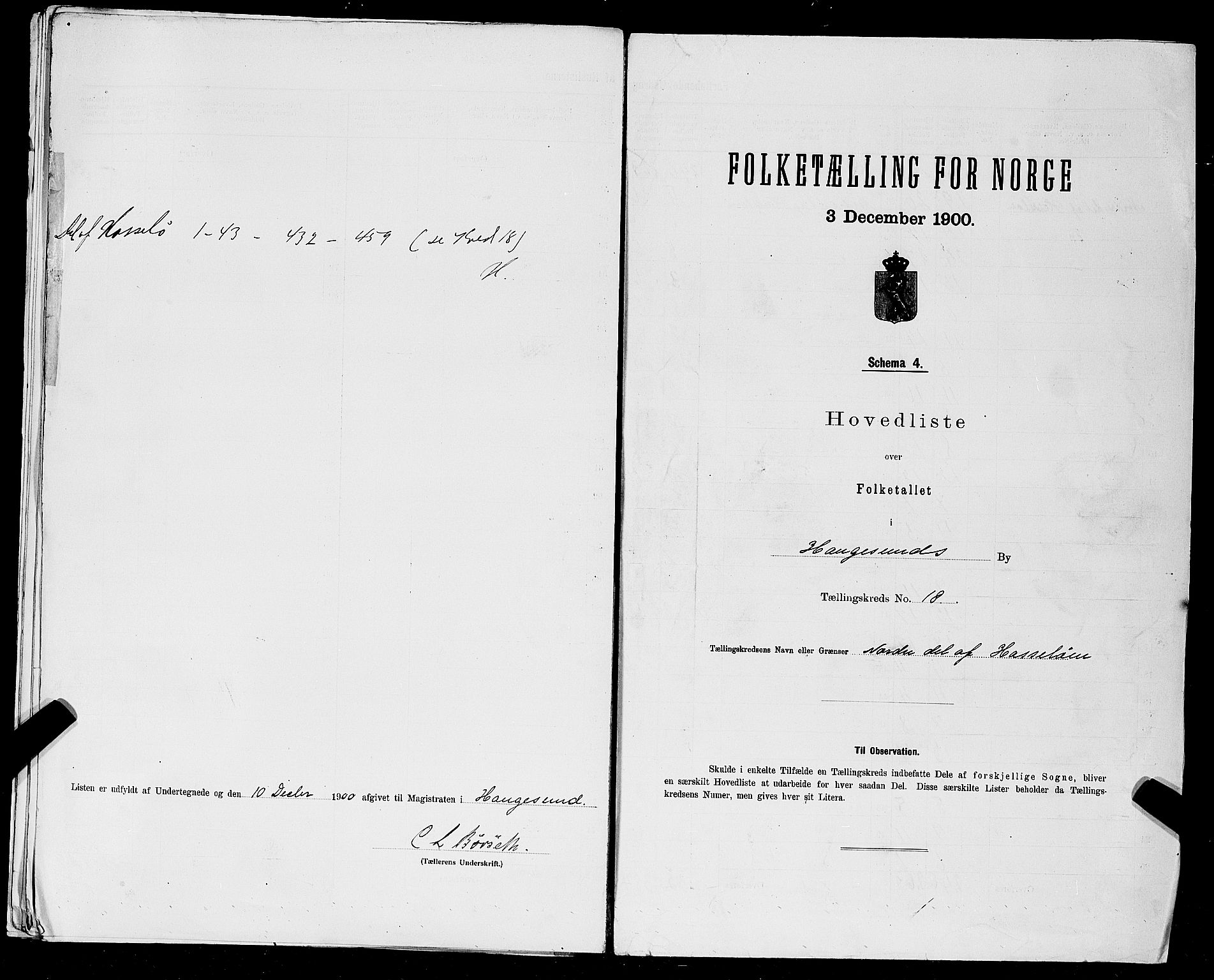 SAST, 1900 census for Haugesund, 1900, p. 102