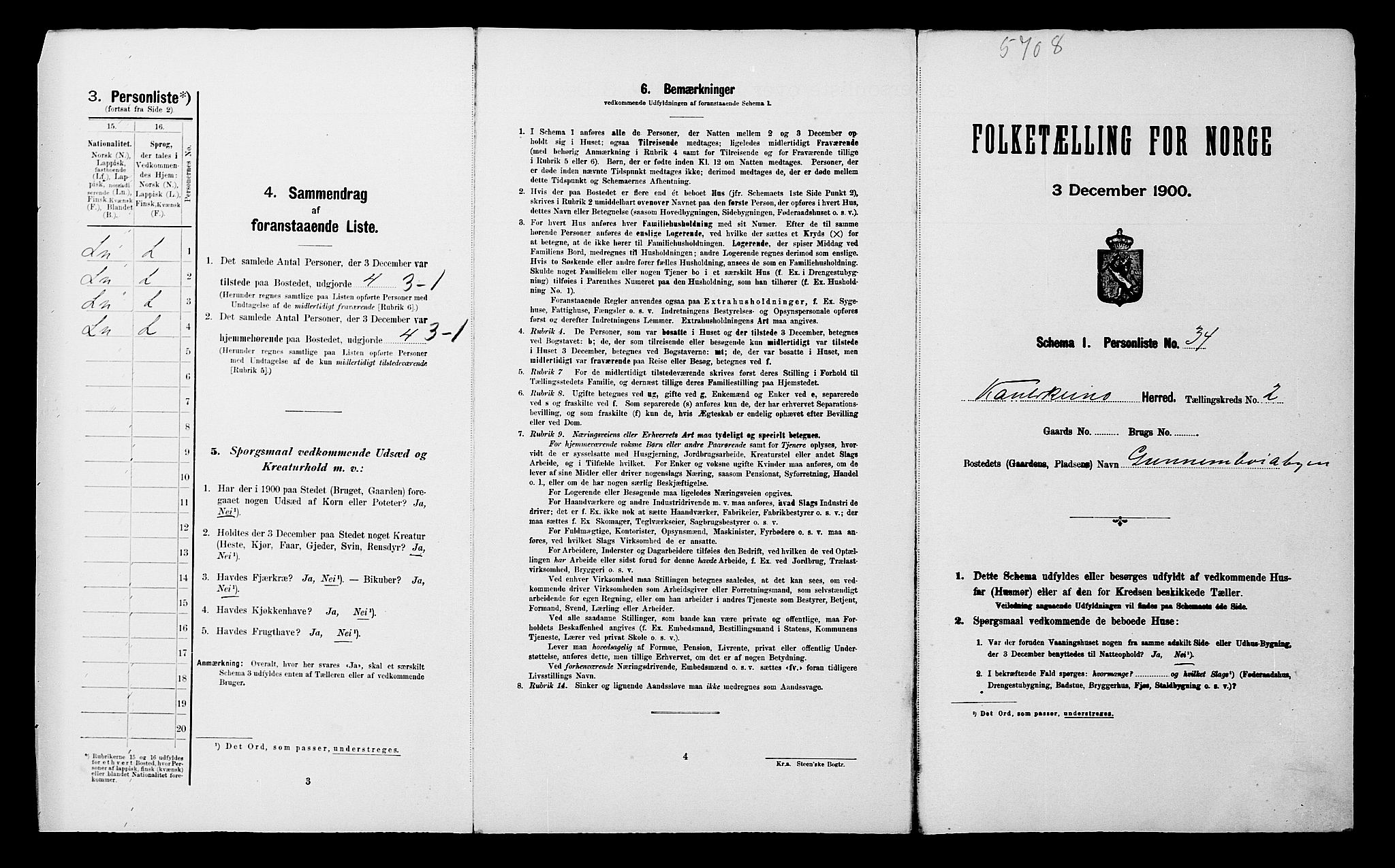 SATØ, 1900 census for Kautokeino, 1900, p. 194