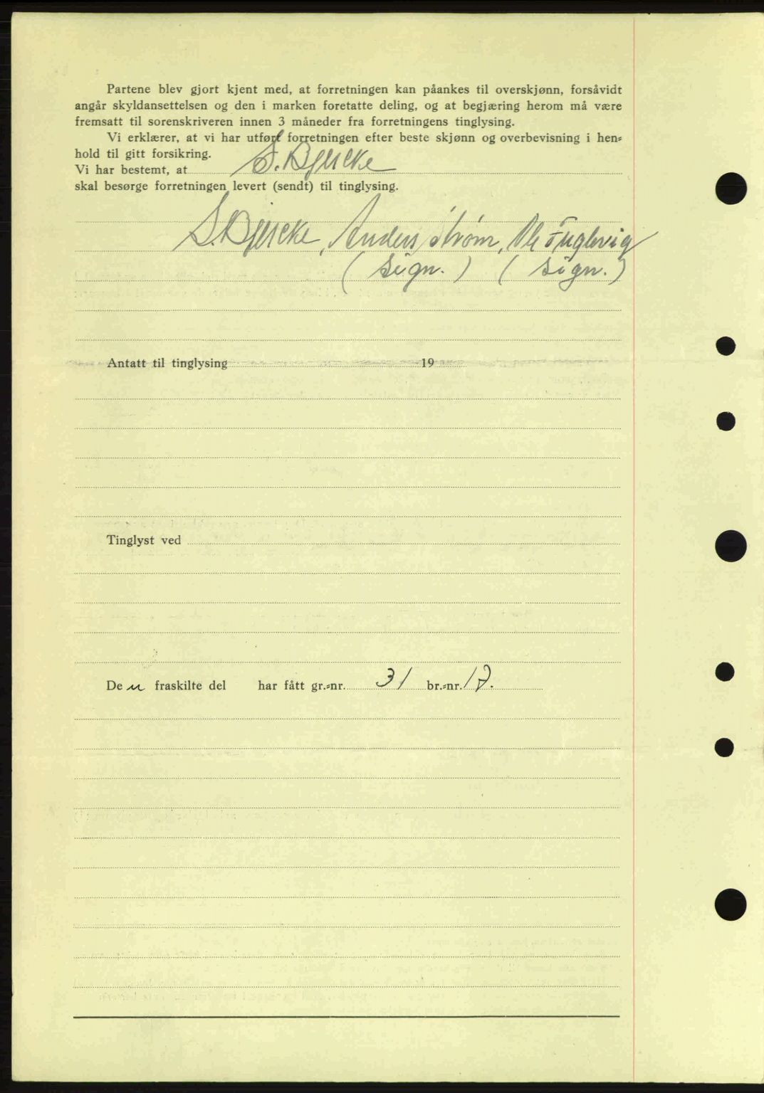 Idd og Marker sorenskriveri, AV/SAO-A-10283/G/Gb/Gbb/L0006: Mortgage book no. A6, 1943-1944, Diary no: : 488/1943