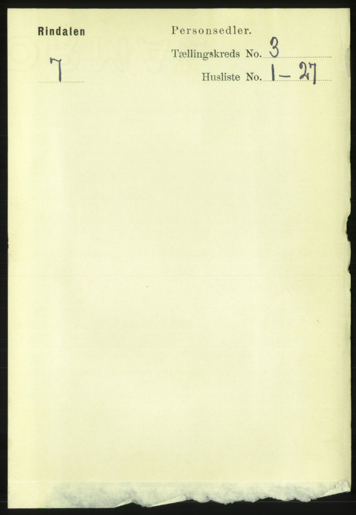 RA, 1891 census for 1567 Rindal, 1891, p. 712