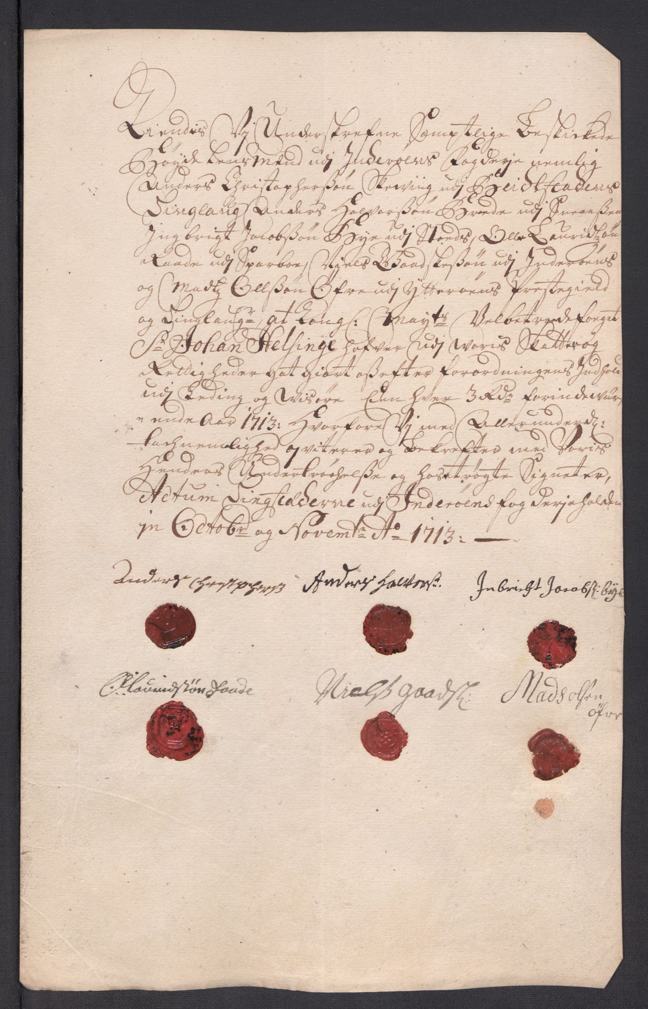 Rentekammeret inntil 1814, Reviderte regnskaper, Fogderegnskap, AV/RA-EA-4092/R63/L4321: Fogderegnskap Inderøy, 1713, p. 376