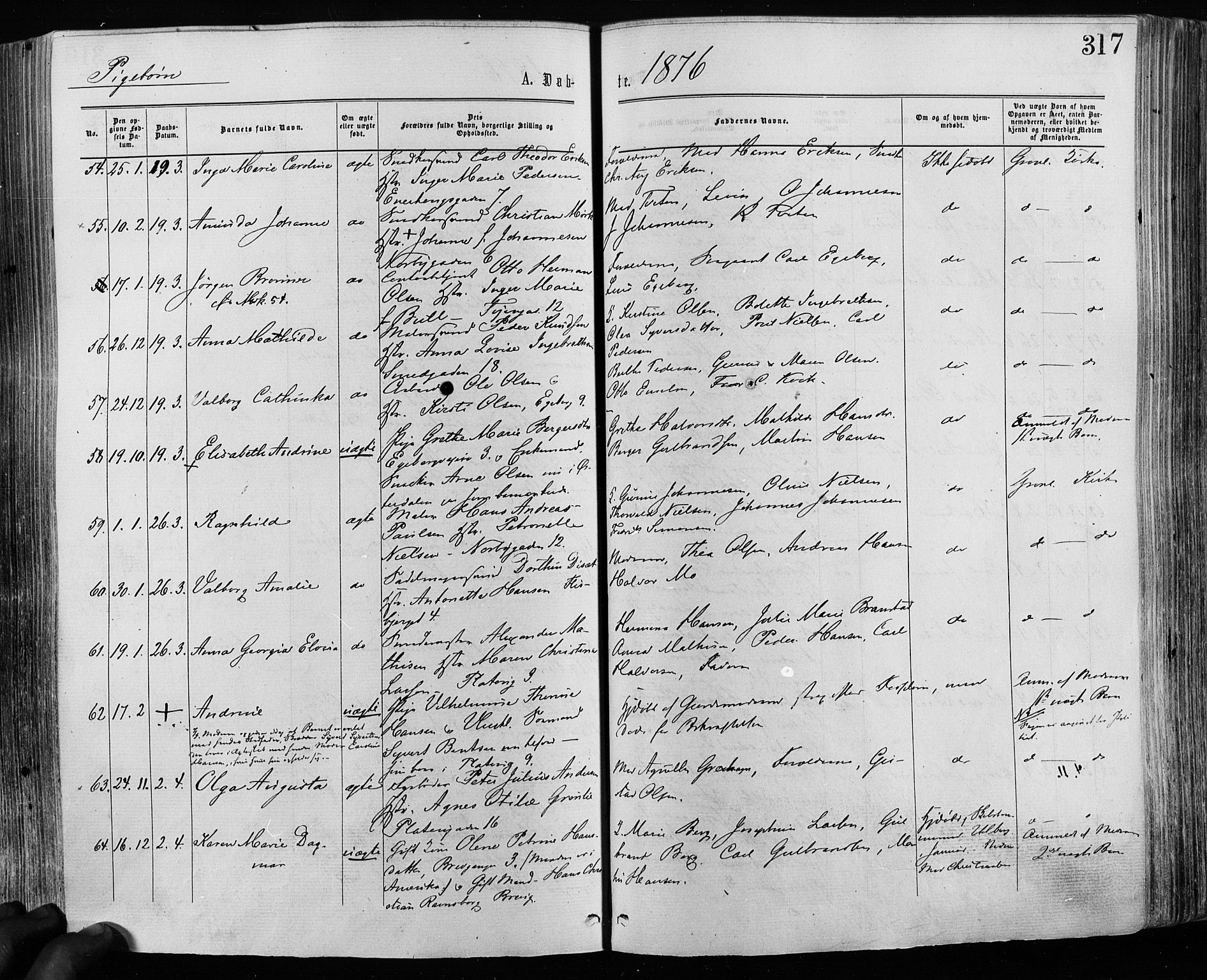 Grønland prestekontor Kirkebøker, SAO/A-10848/F/Fa/L0004: Parish register (official) no. 4, 1869-1880, p. 317