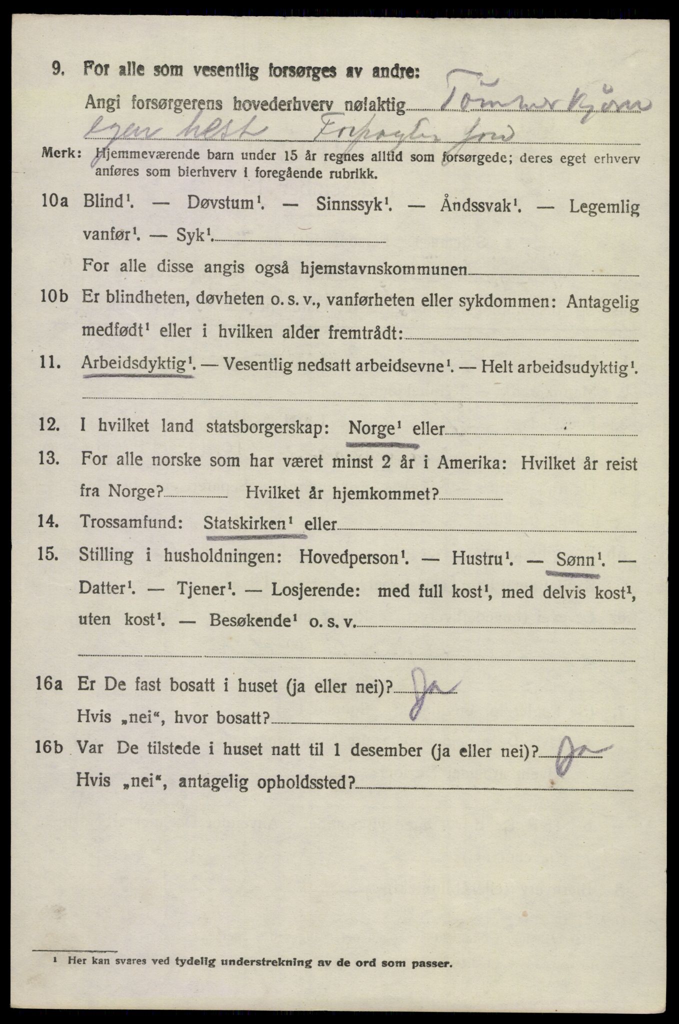 SAKO, 1920 census for Hedrum, 1920, p. 9894