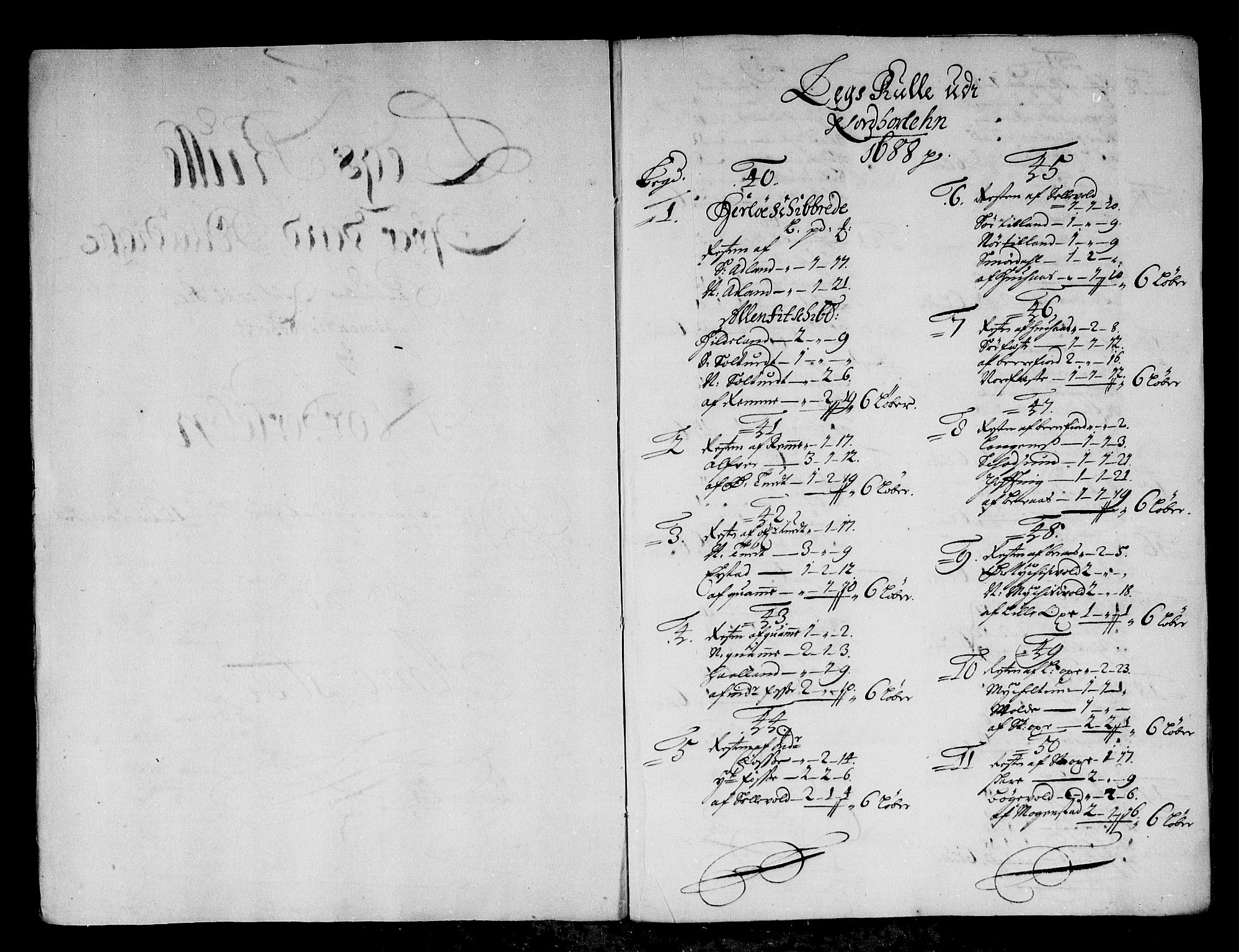 Rentekammeret inntil 1814, Reviderte regnskaper, Stiftamtstueregnskaper, Bergen stiftamt, AV/RA-EA-6043/R/Rc/L0086: Bergen stiftamt, 1688