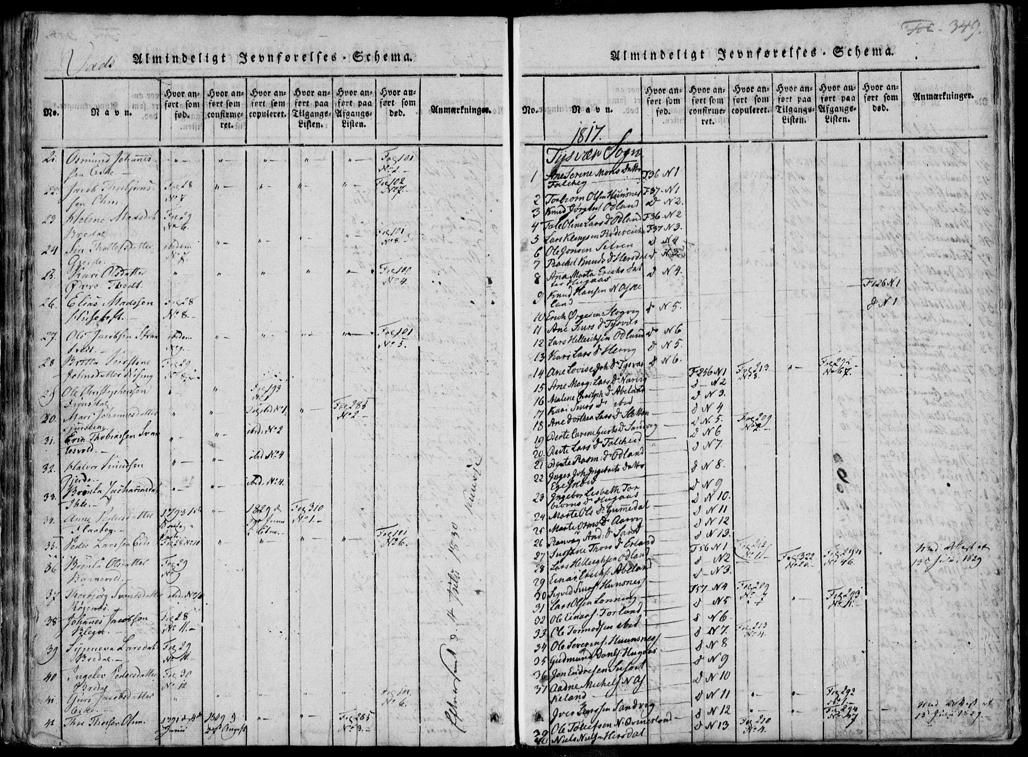 Skjold sokneprestkontor, SAST/A-101847/H/Ha/Haa/L0004: Parish register (official) no. A 4 /1, 1815-1830, p. 349