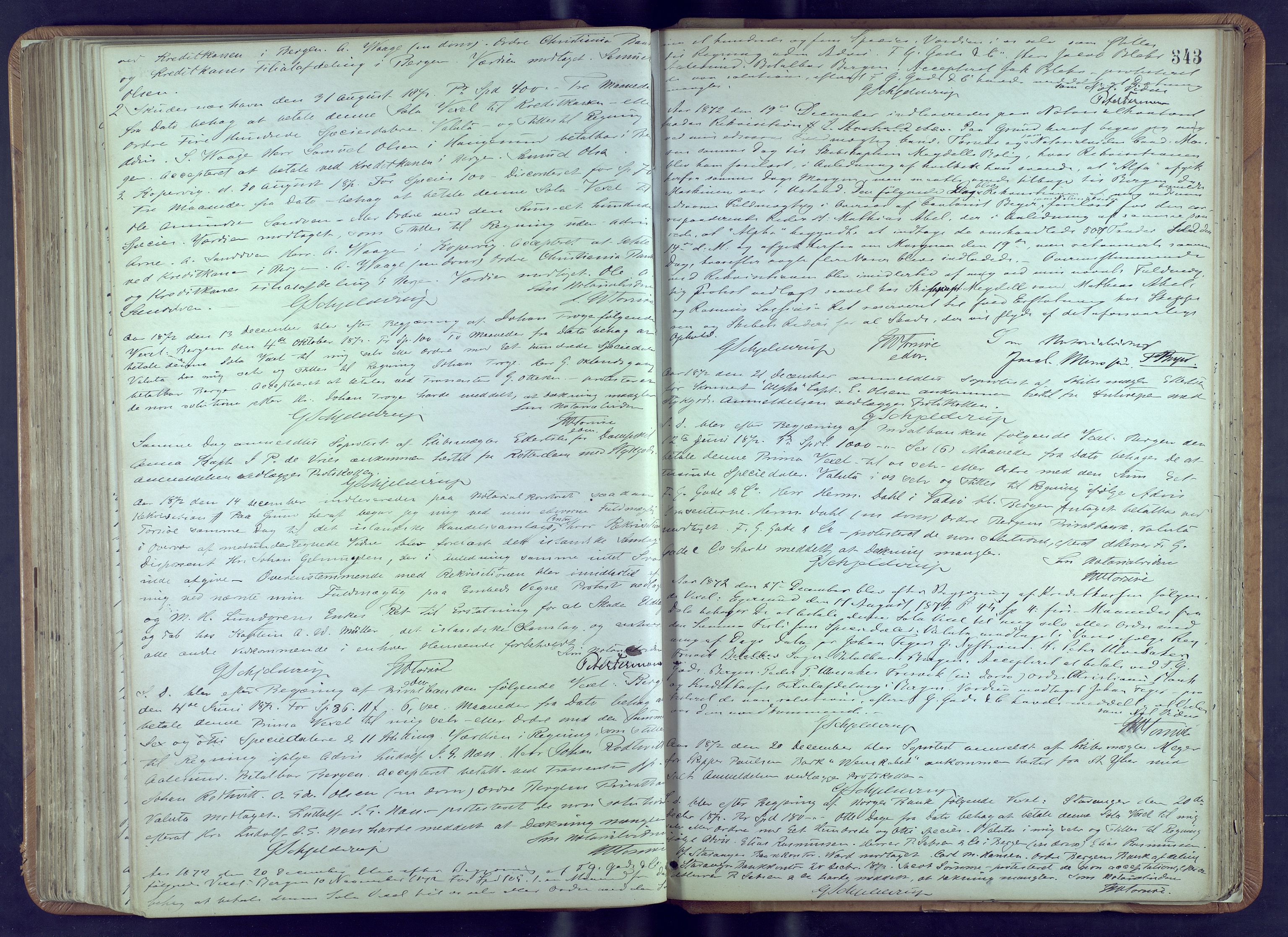 Byfogd og Byskriver i Bergen, AV/SAB-A-3401/10/10A/L0016: Notarialprotokoller, 1869-1874, p. 342-343