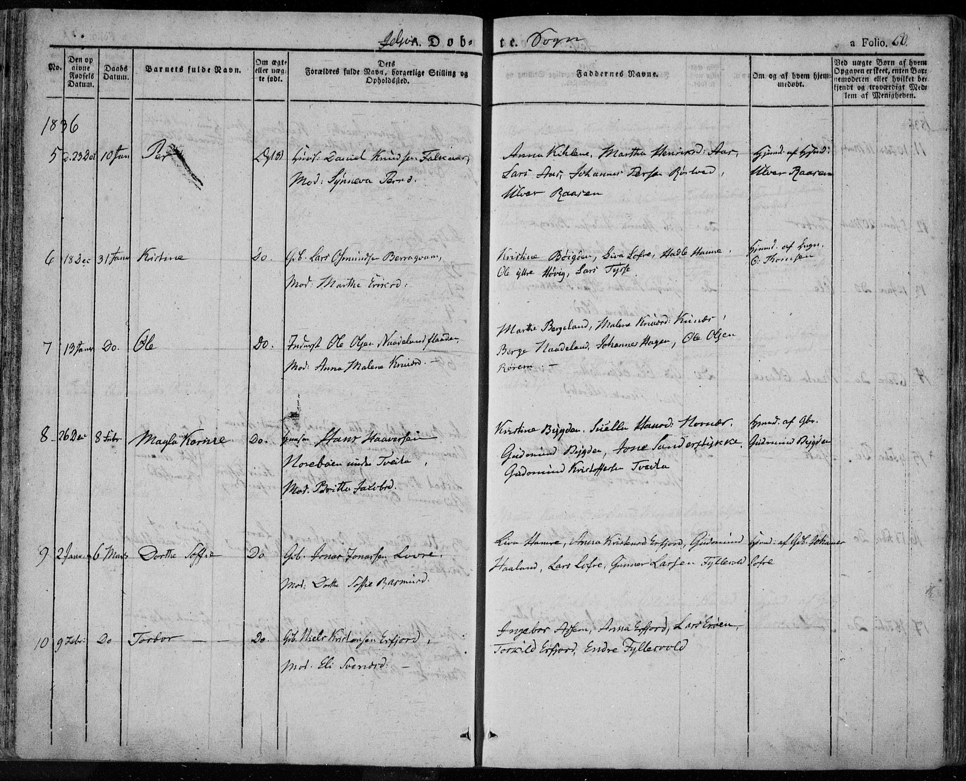Jelsa sokneprestkontor, SAST/A-101842/01/IV: Parish register (official) no. A 6.1, 1828-1853, p. 60