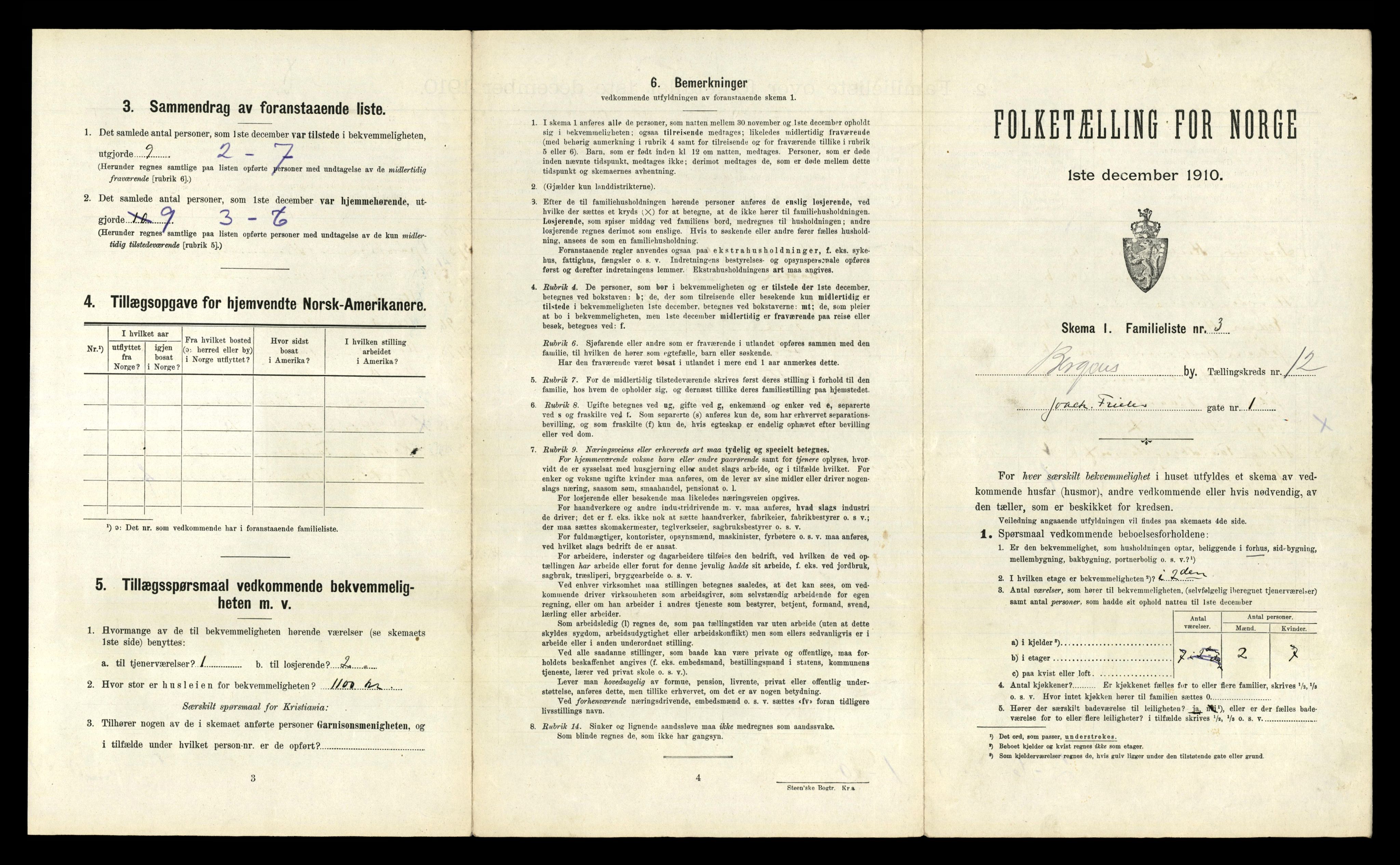 RA, 1910 census for Bergen, 1910, p. 3865