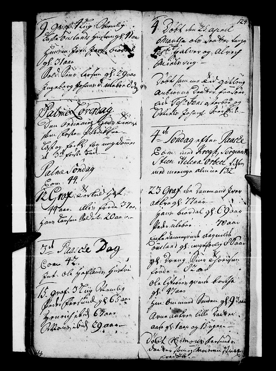 Vik sokneprestembete, AV/SAB-A-81501/H/Haa/Haaa/L0001: Parish register (official) no. A 1 / 3, 1727-1740, p. 124