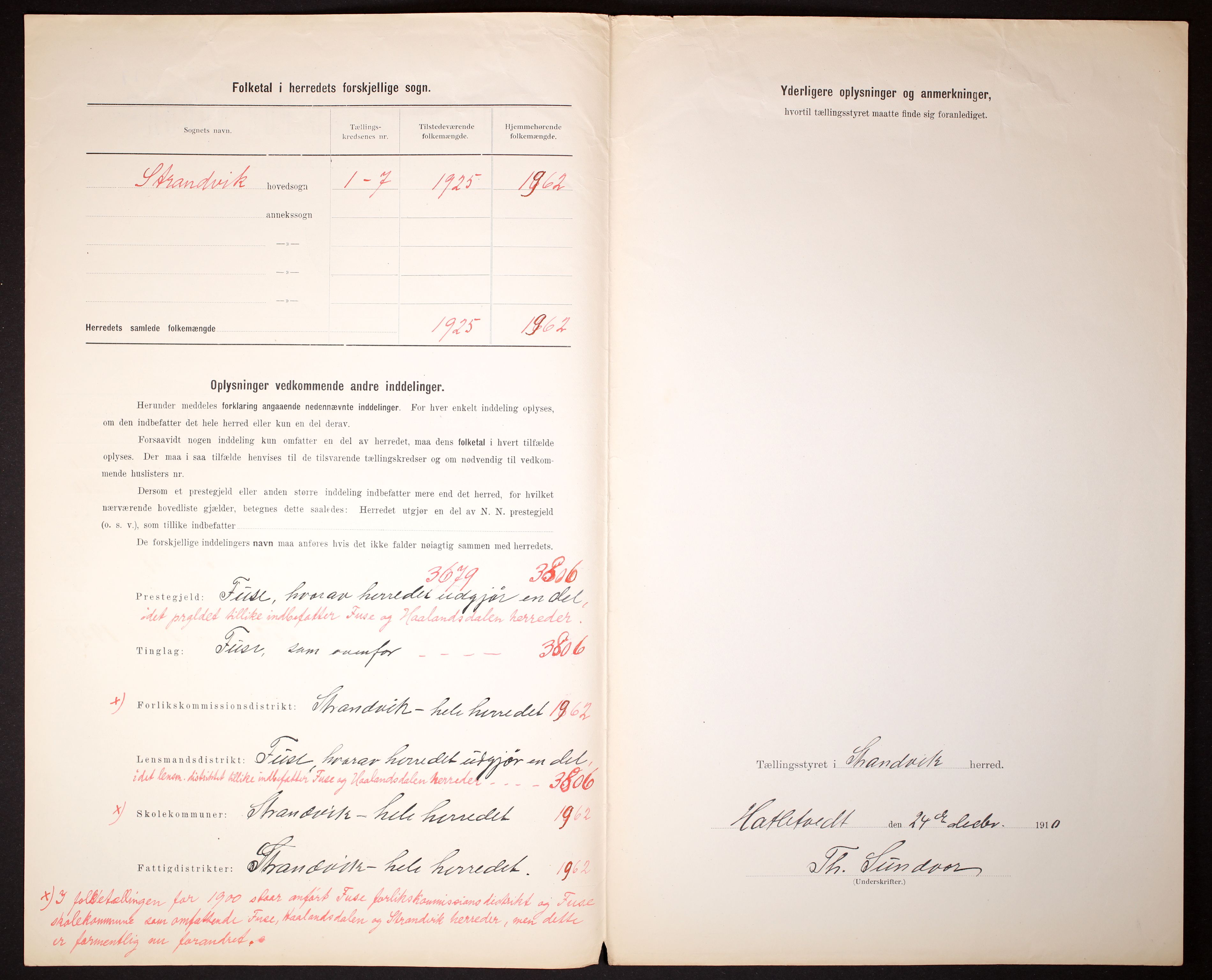 RA, 1910 census for Strandvik, 1910, p. 3