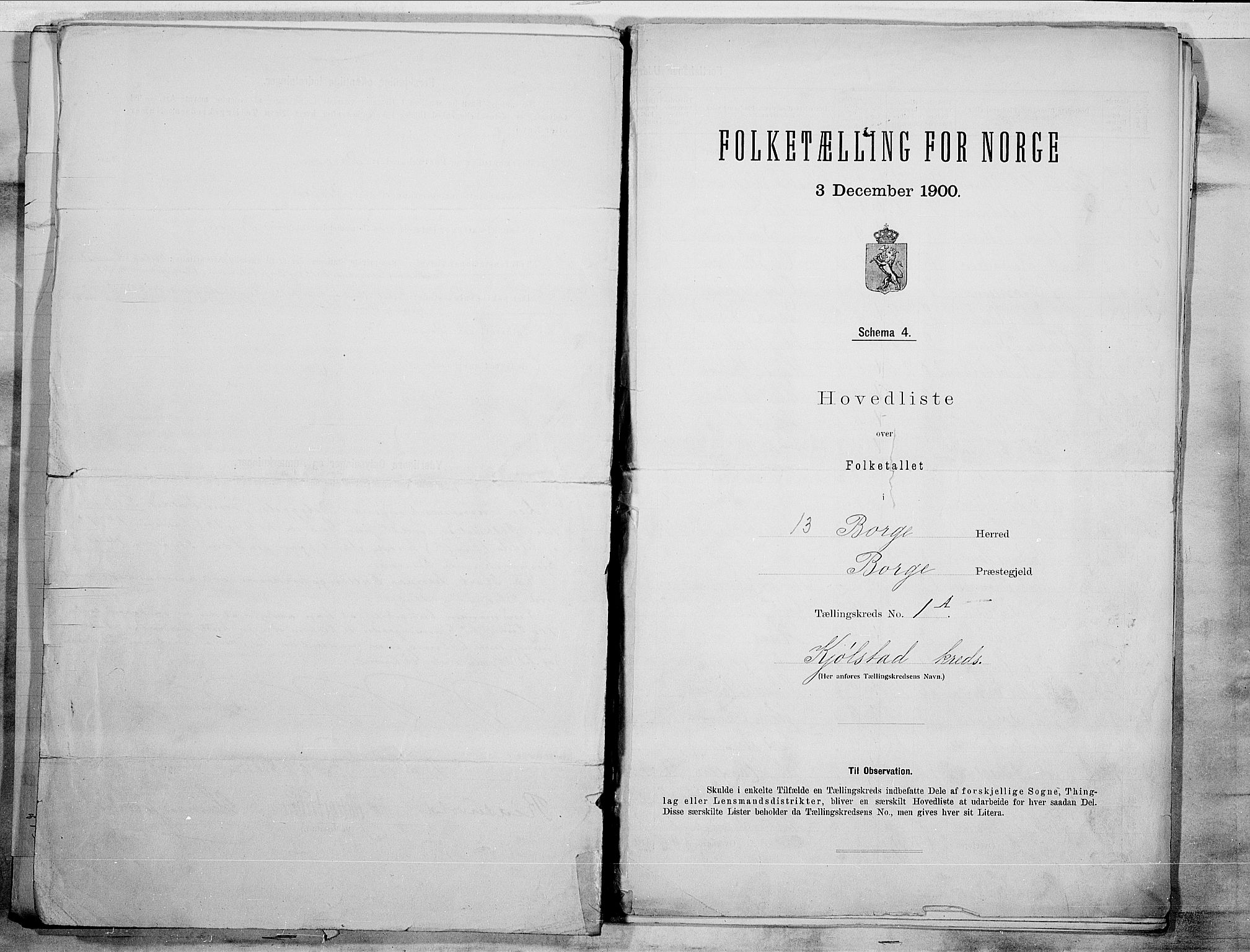 SAO, 1900 census for Borge, 1900, p. 4