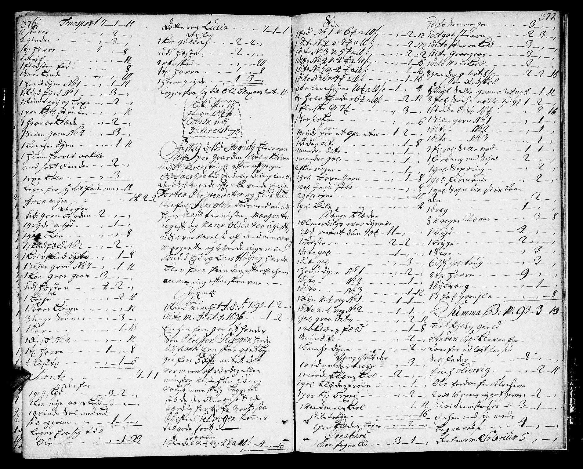 Fosen sorenskriveri, AV/SAT-A-1107/1/3/3A/L0006: Skifteprotokoll, 1723-1729, p. 376-377