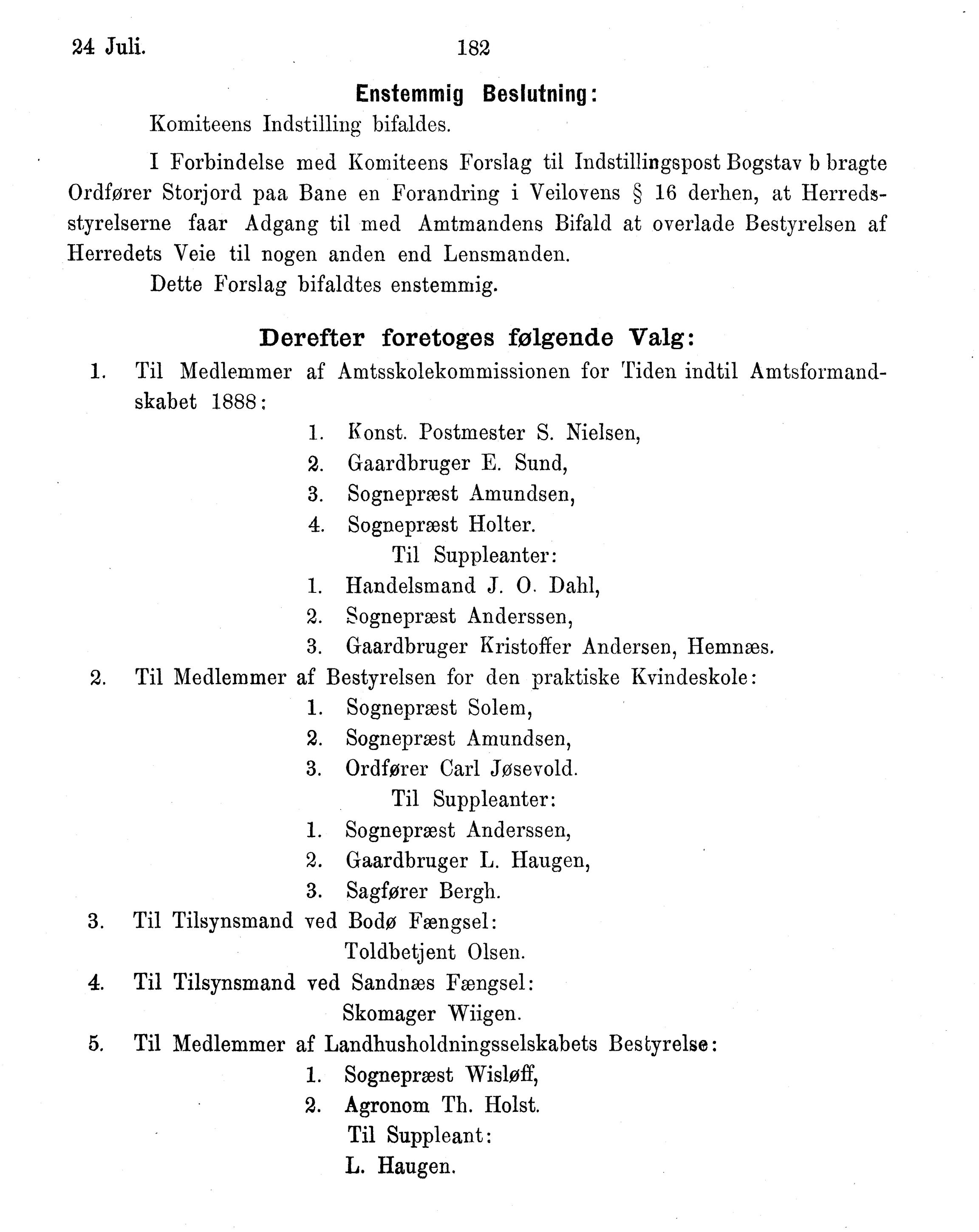 Nordland Fylkeskommune. Fylkestinget, AIN/NFK-17/176/A/Ac/L0015: Fylkestingsforhandlinger 1886-1890, 1886-1890