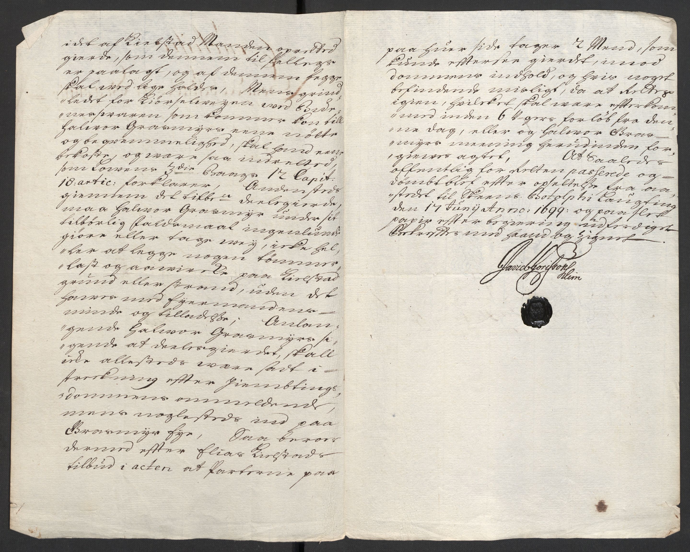 Rentekammeret inntil 1814, Reviderte regnskaper, Fogderegnskap, AV/RA-EA-4092/R36/L2099: Fogderegnskap Øvre og Nedre Telemark og Bamble, 1698, p. 48