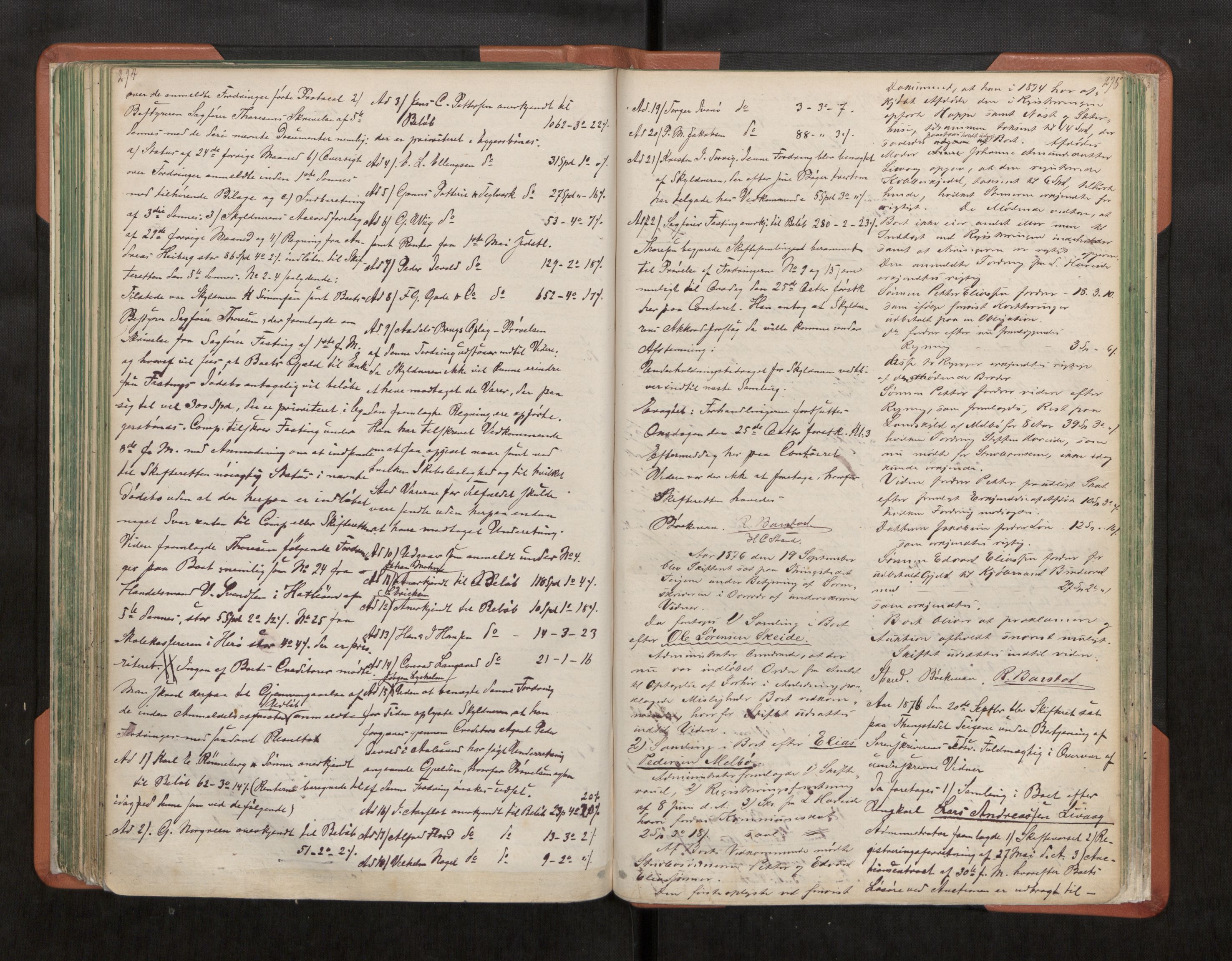 Søre Sunnmøre sorenskriveri, AV/SAT-A-4122/1/3/3B/L0004: Skiftebehandlings- / Skifteforhandlingsprotokollar, 1864-1880, p. 294-295