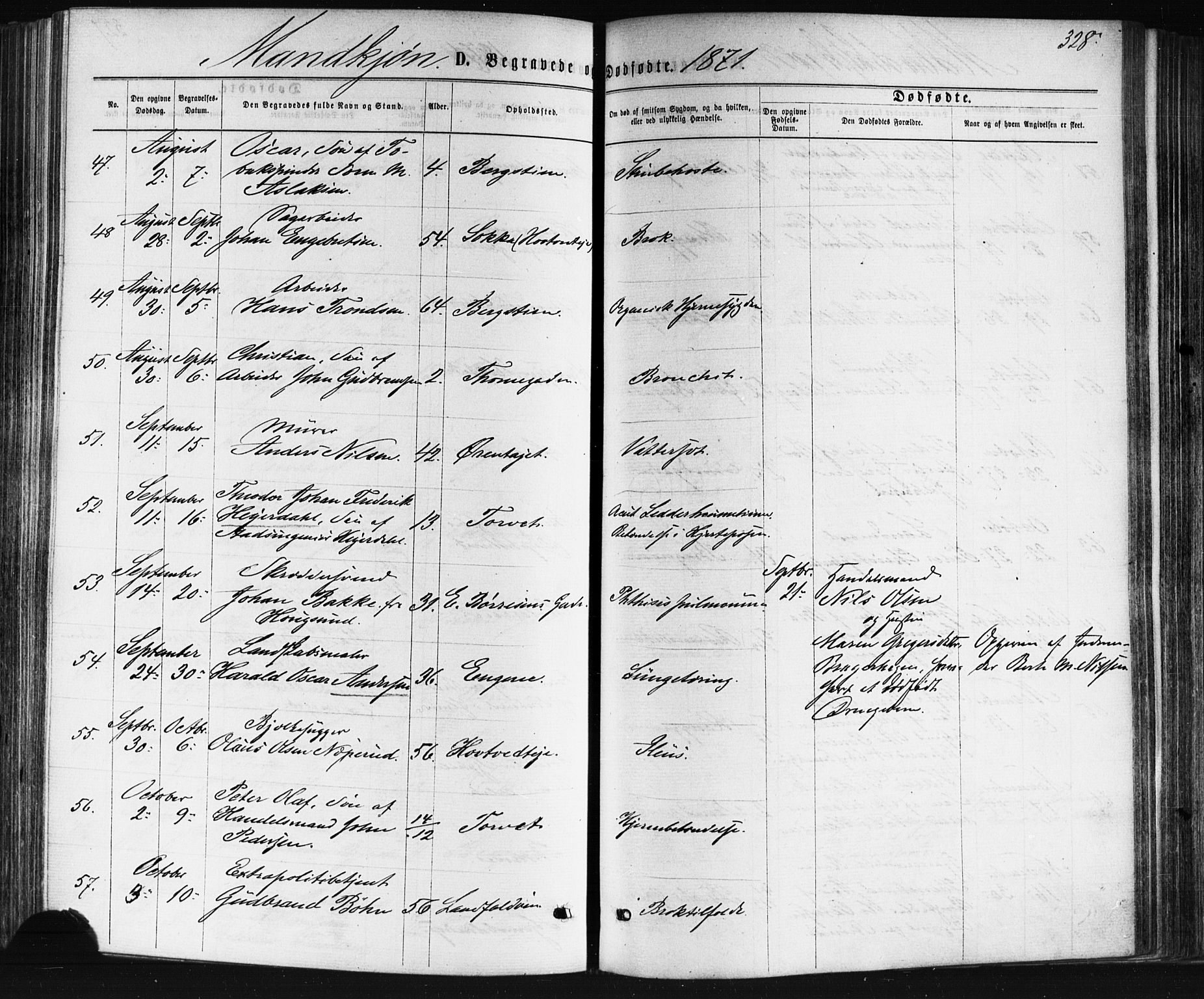 Bragernes kirkebøker, SAKO/A-6/F/Fb/L0004: Parish register (official) no. II 4, 1869-1875, p. 328