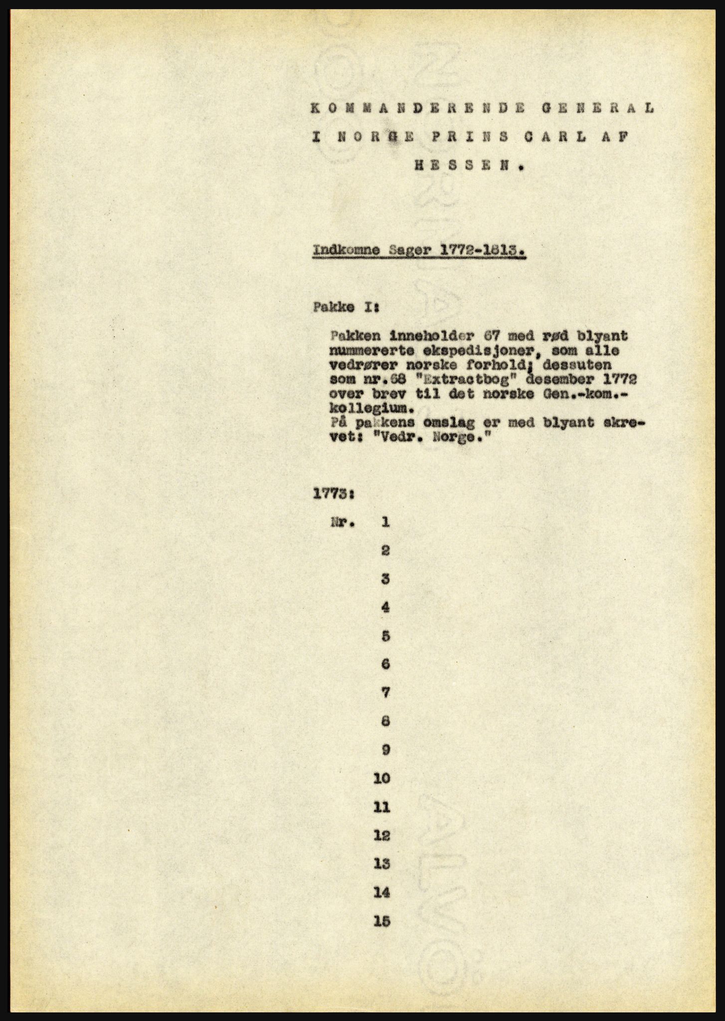 Riksarkivet, Seksjon for eldre arkiv og spesialsamlinger, AV/RA-EA-6797/H/Ha, 1953, p. 1