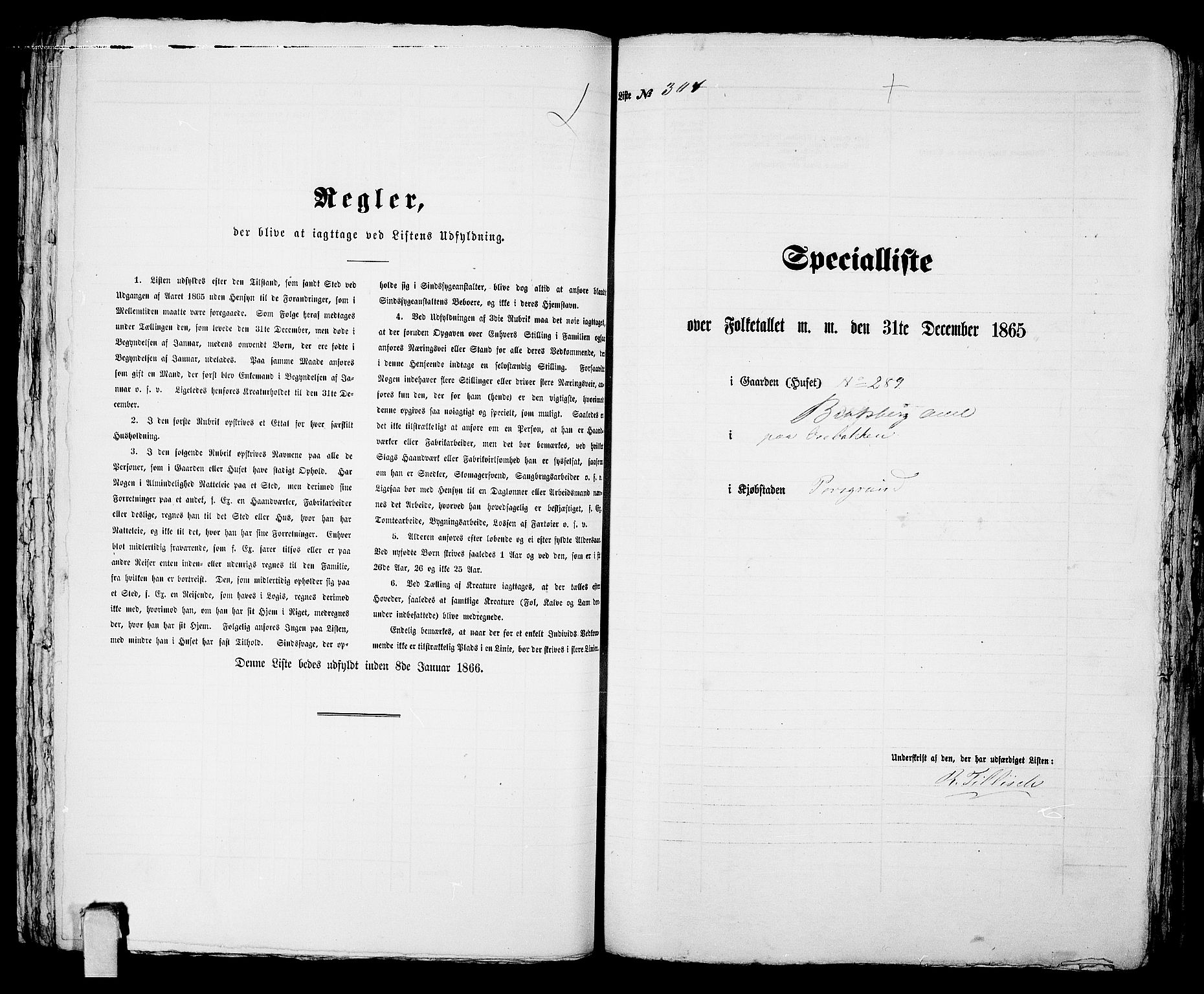 RA, 1865 census for Porsgrunn, 1865, p. 620