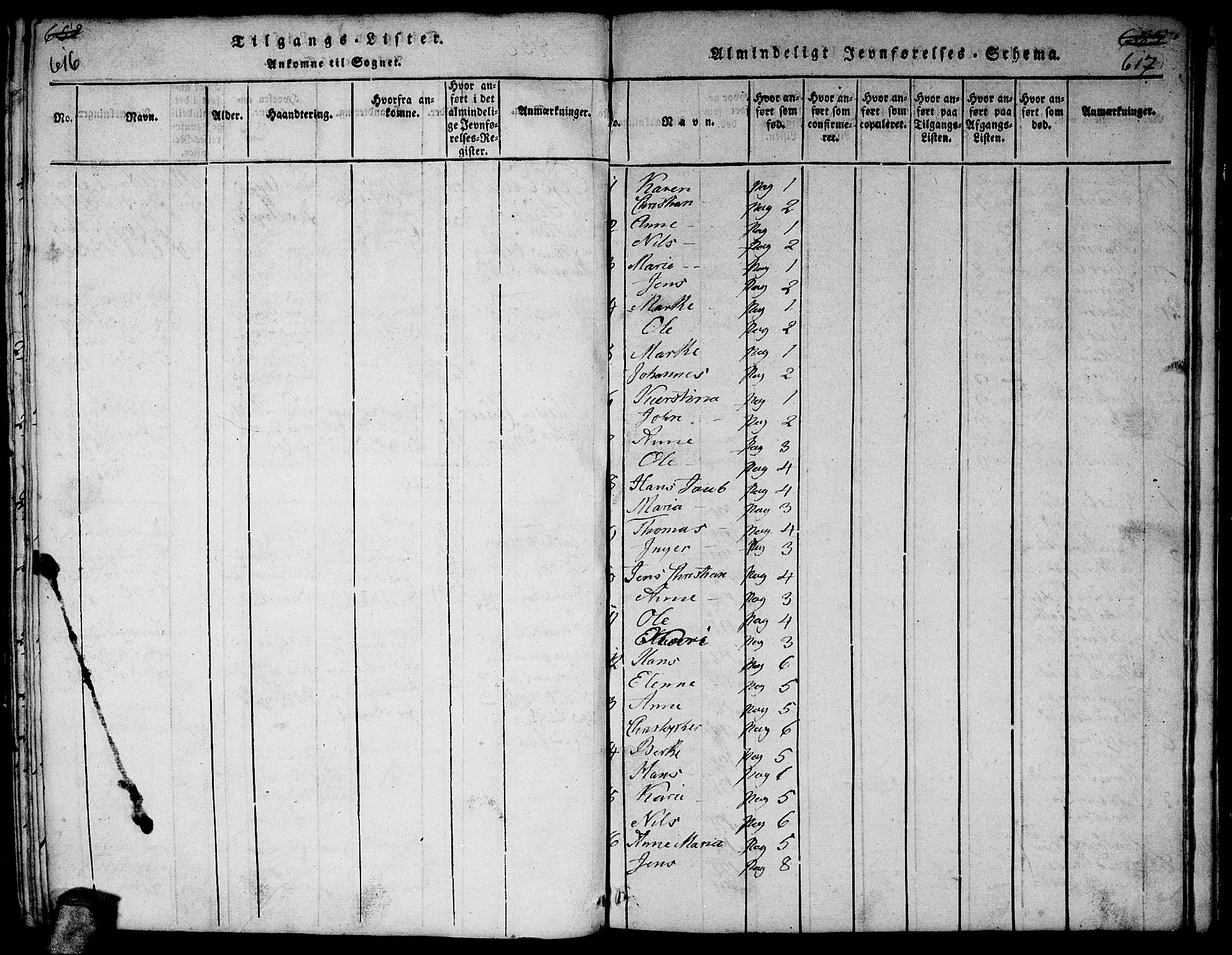 Gjerdrum prestekontor Kirkebøker, SAO/A-10412b/F/Fa/L0004: Parish register (official) no. I 4, 1816-1836, p. 616-617