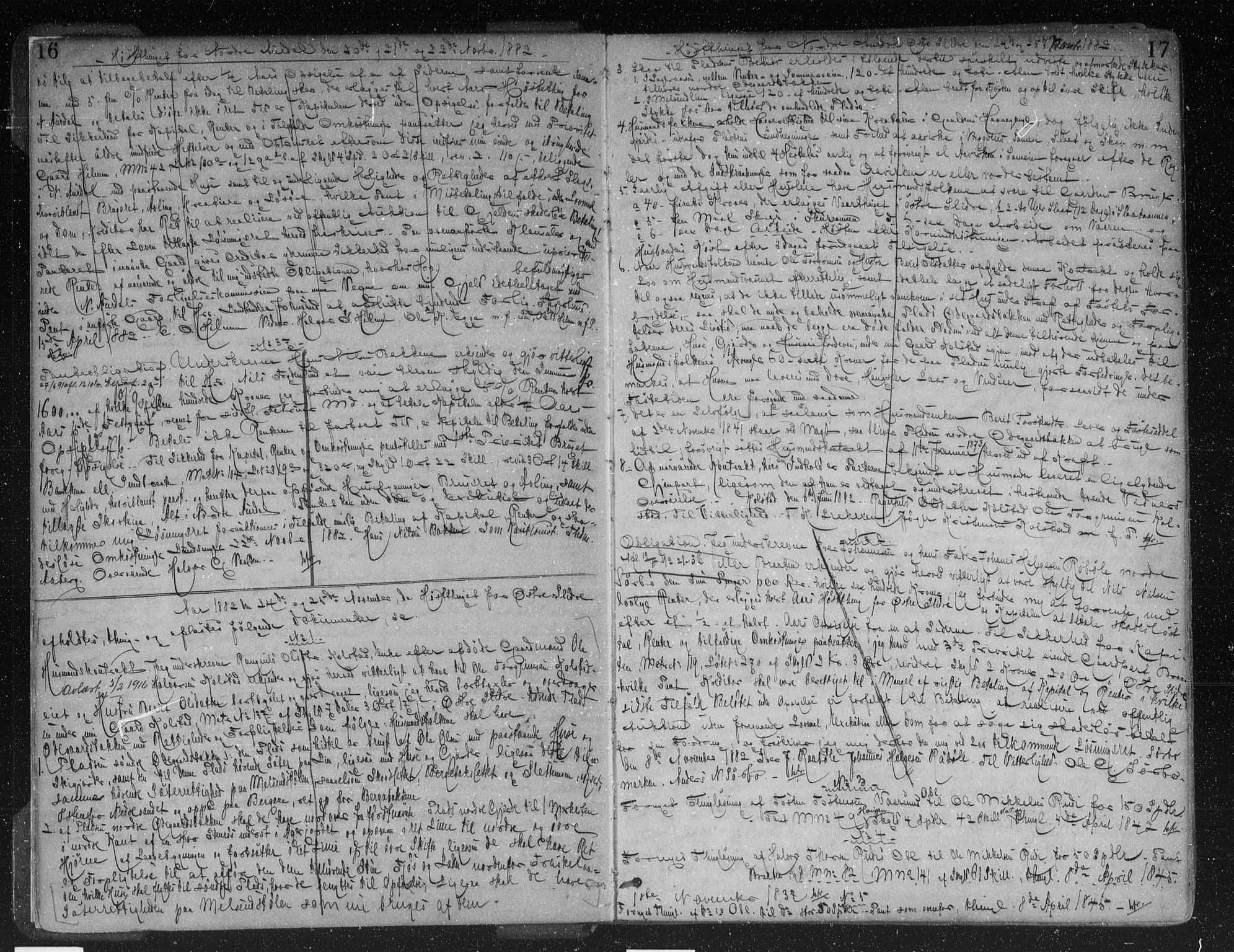 Valdres sorenskriveri, AV/SAH-TING-016/H/Hb/Hba/L0017: Mortgage book no. 17, 1882-1886, p. 16-17