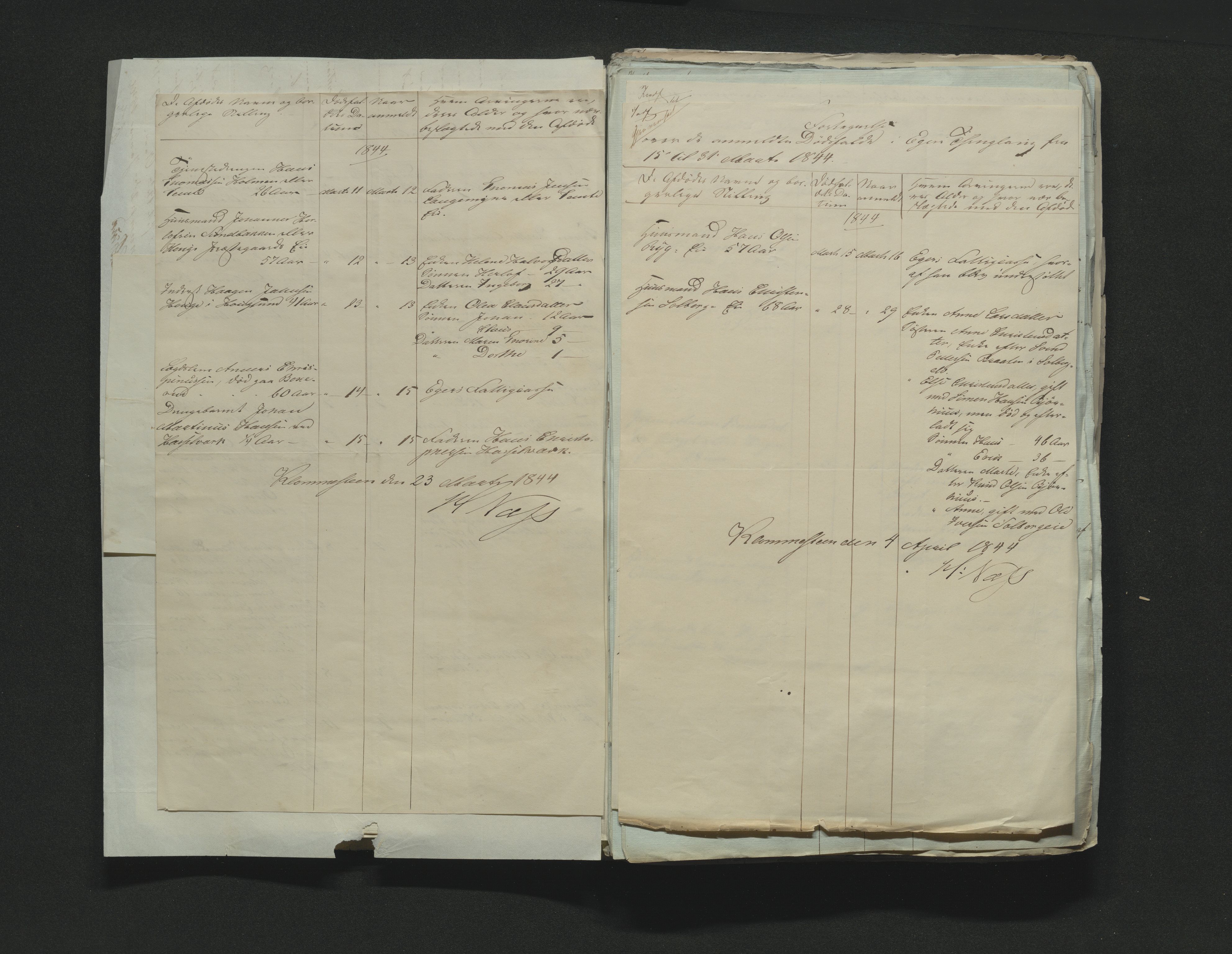 Eiker, Modum og Sigdal sorenskriveri, AV/SAKO-A-123/H/Ha/Hab/L0006: Dødsfallsmeldinger, 1841-1845