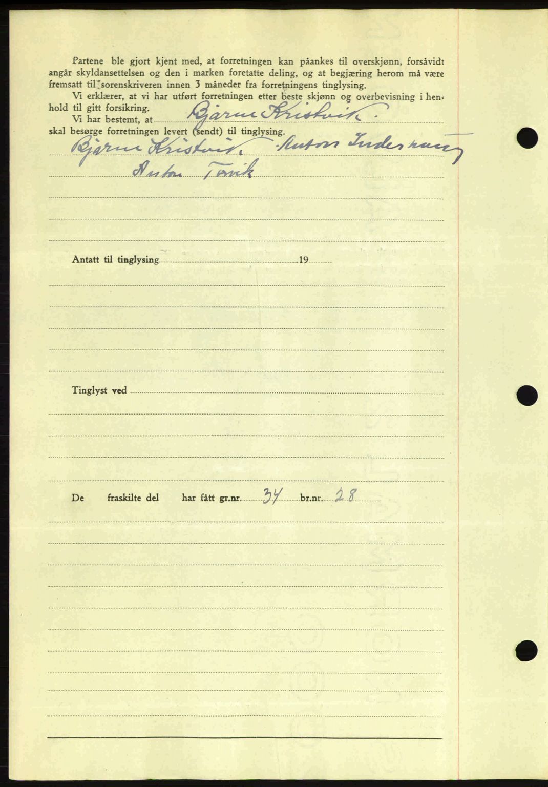 Romsdal sorenskriveri, AV/SAT-A-4149/1/2/2C: Mortgage book no. A14, 1943-1943, Diary no: : 1455/1943