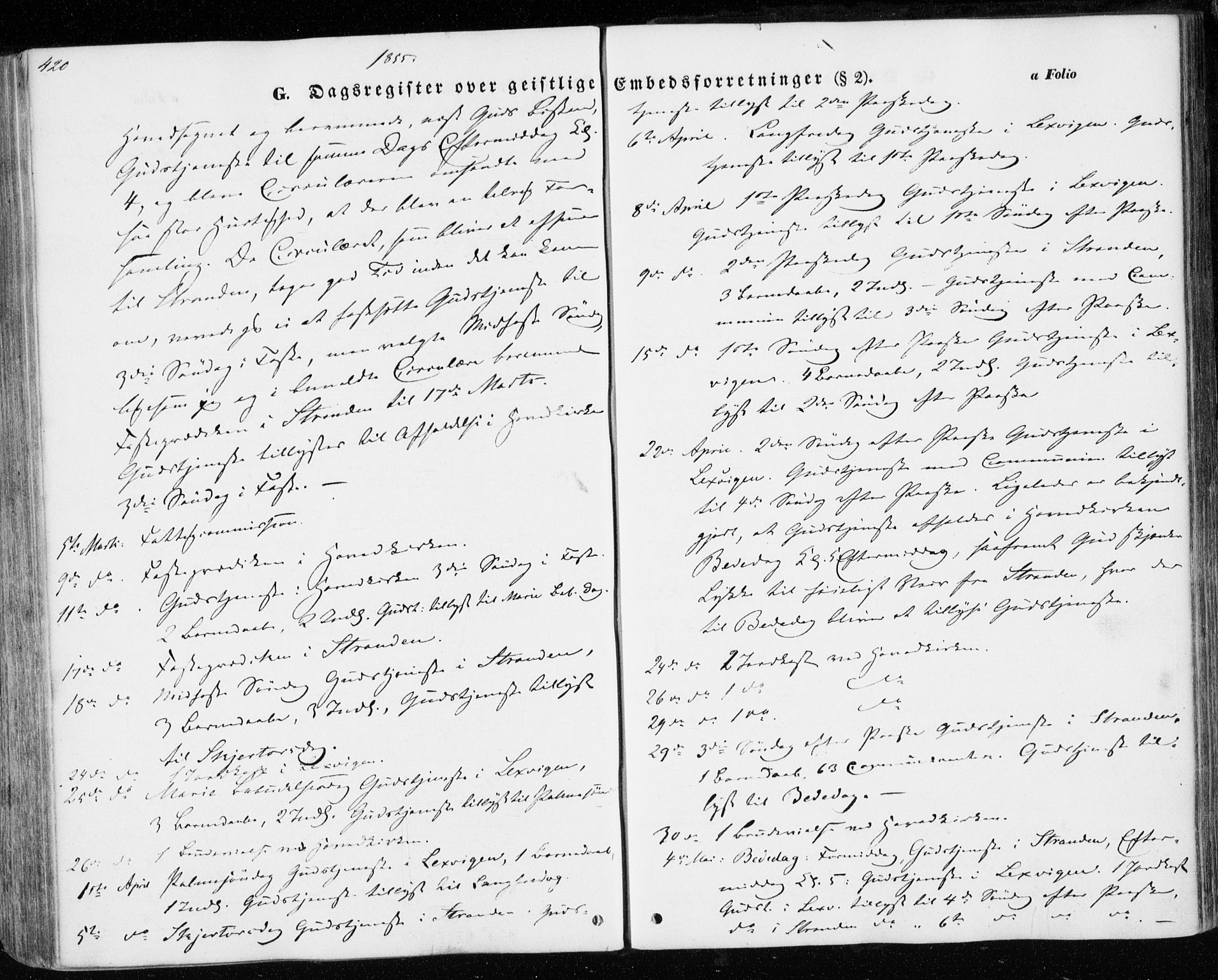 Ministerialprotokoller, klokkerbøker og fødselsregistre - Nord-Trøndelag, SAT/A-1458/701/L0008: Parish register (official) no. 701A08 /1, 1854-1863, p. 420