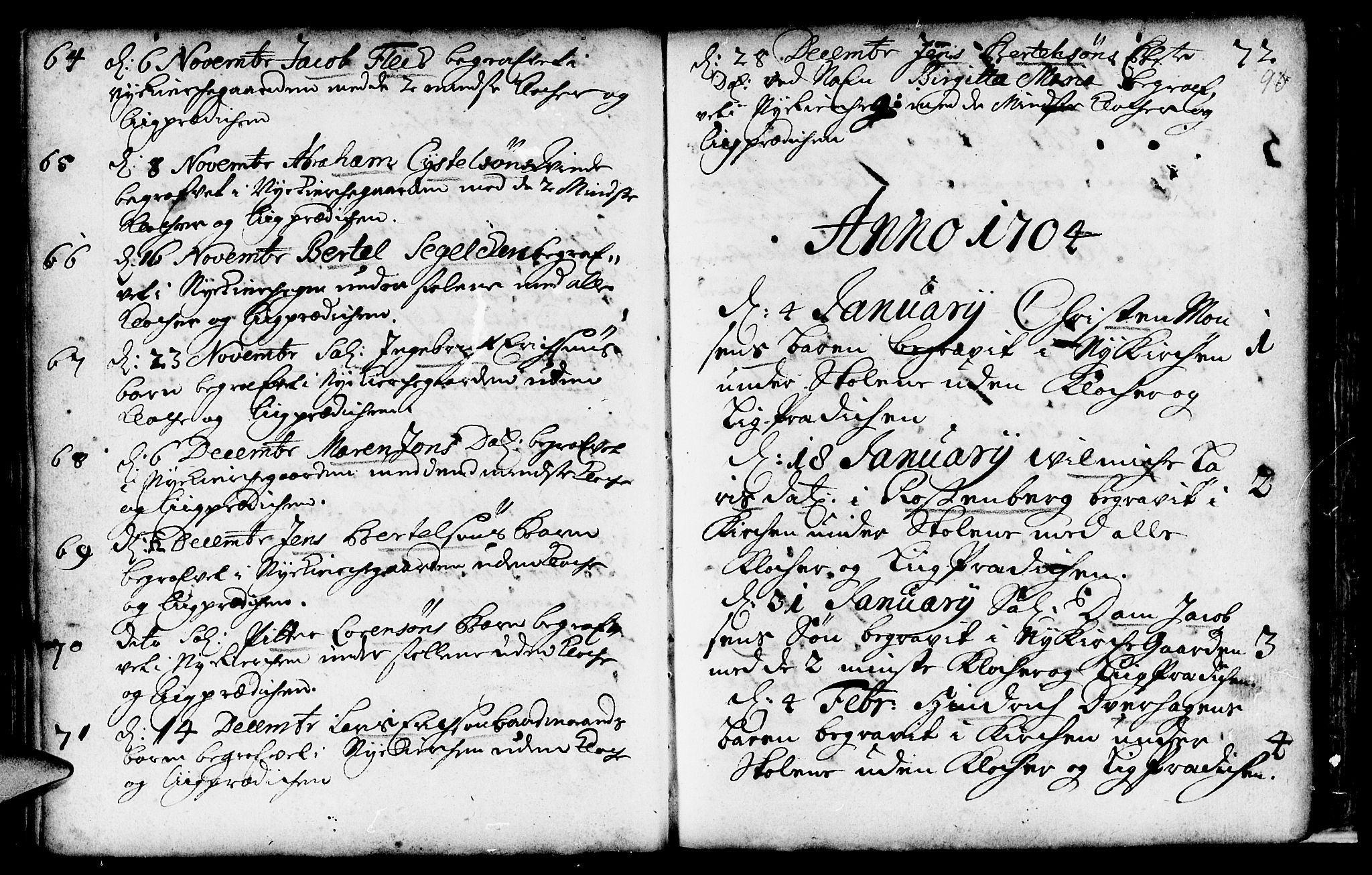 Nykirken Sokneprestembete, AV/SAB-A-77101/H/Haa/L0009: Parish register (official) no. A 9, 1689-1759, p. 90