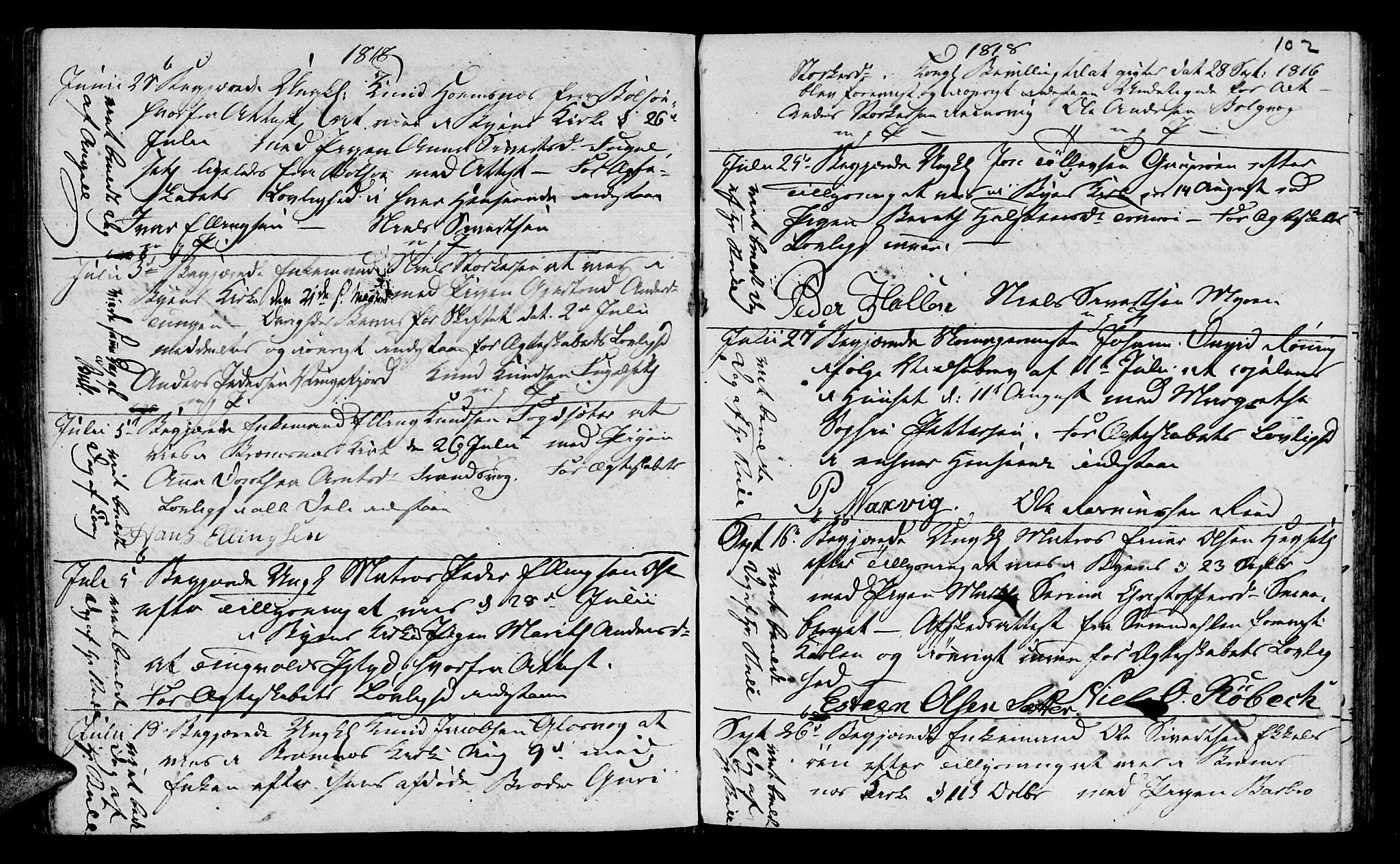 Ministerialprotokoller, klokkerbøker og fødselsregistre - Møre og Romsdal, AV/SAT-A-1454/568/L0795: Parish register (official) no. 568A04, 1802-1845, p. 102