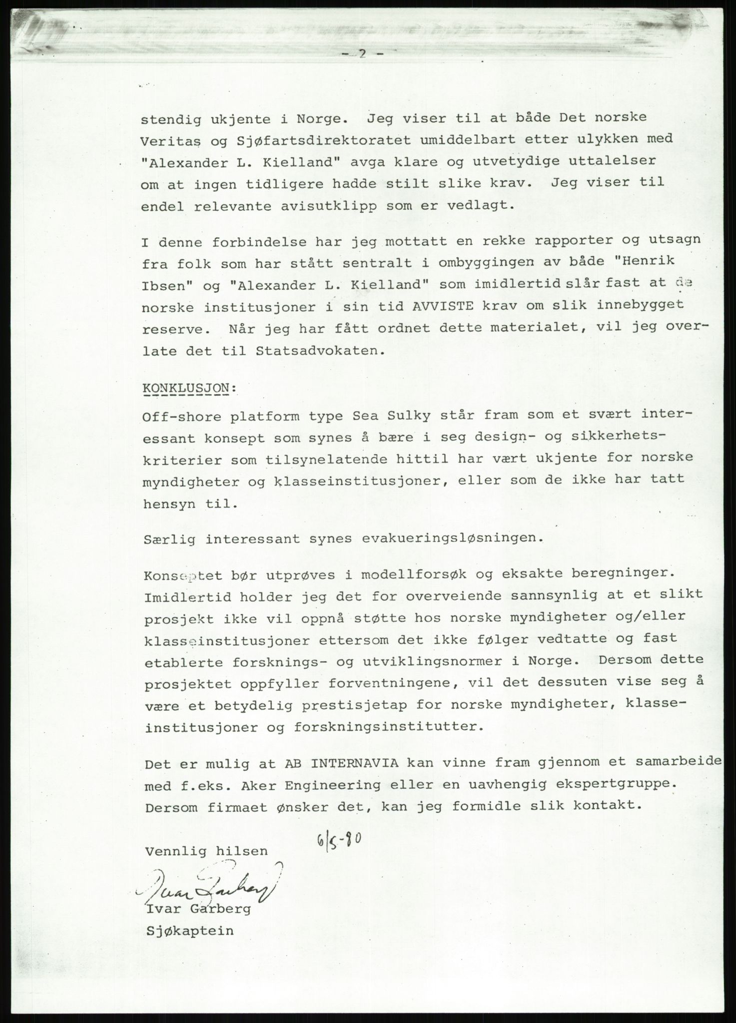 Justisdepartementet, Granskningskommisjonen ved Alexander Kielland-ulykken 27.3.1980, RA/S-1165/D/L0022: Y Forskningsprosjekter (Y8-Y9)/Z Diverse (Doku.liste + Z1-Z15 av 15), 1980-1981, p. 369
