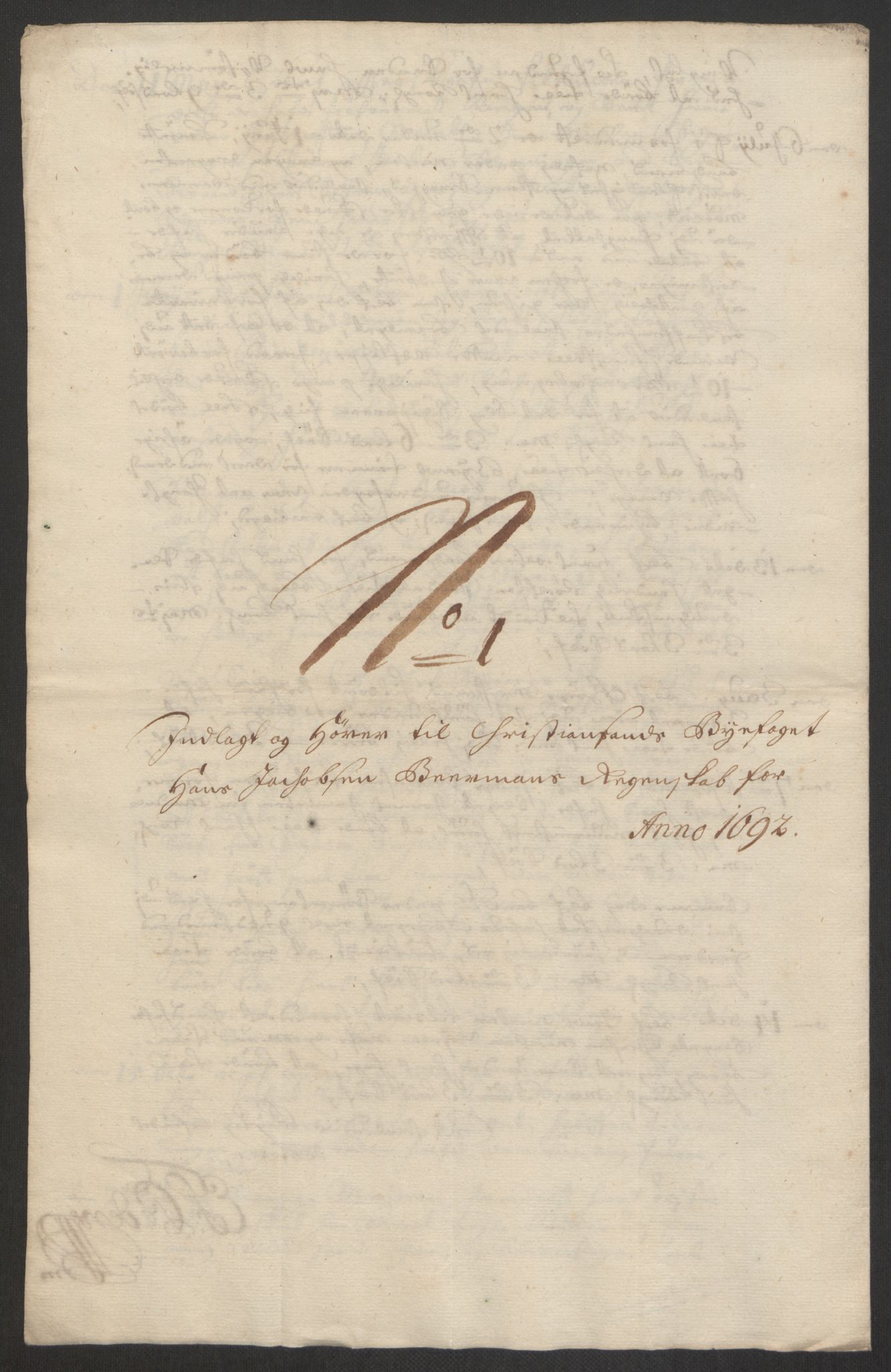 Rentekammeret inntil 1814, Reviderte regnskaper, Byregnskaper, AV/RA-EA-4066/R/Rm/L0285: [M18] Sikt og sakefall, 1681-1718, p. 174